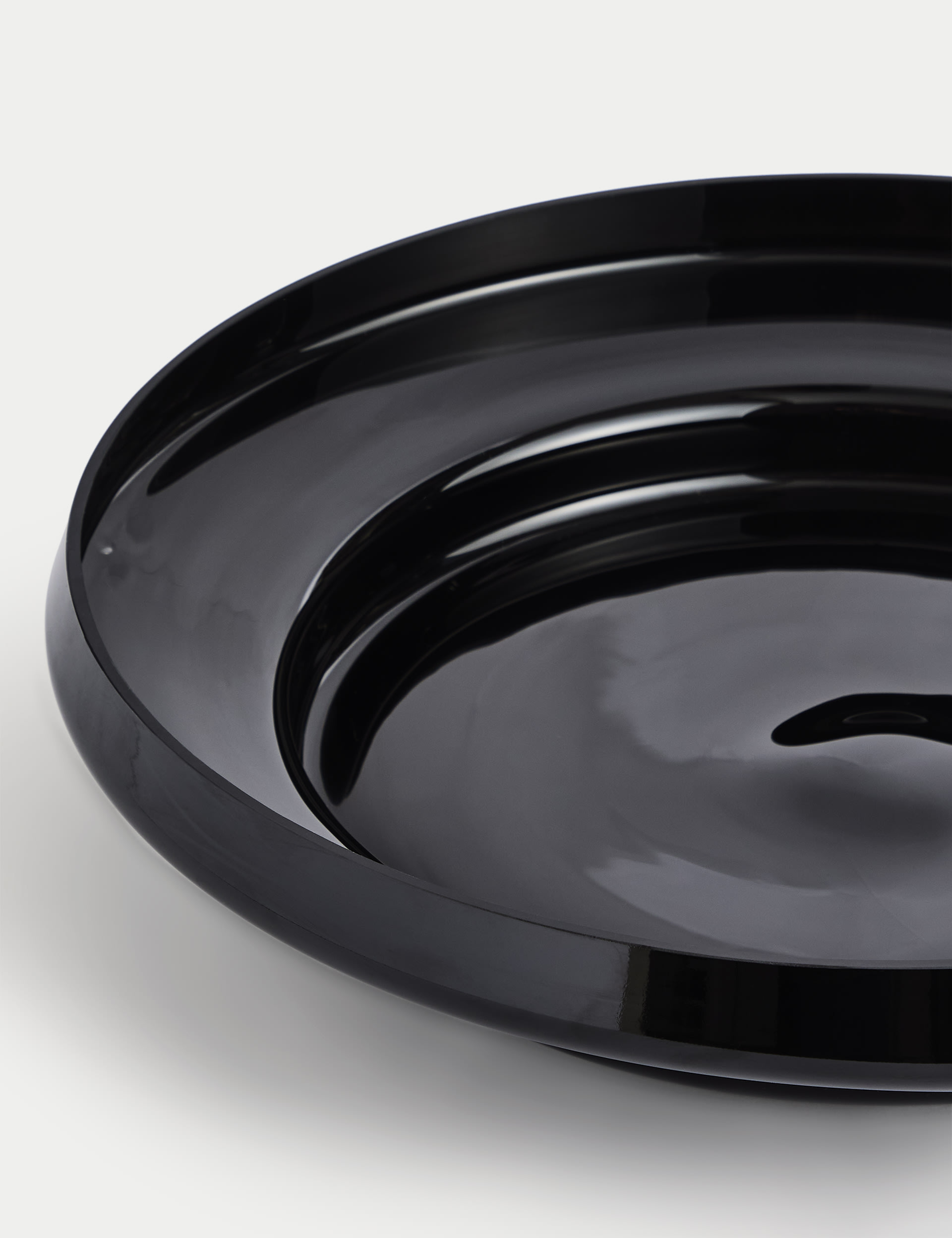 M&S X Kelly Hoppen Oversized Glass Bowl - Black, Black