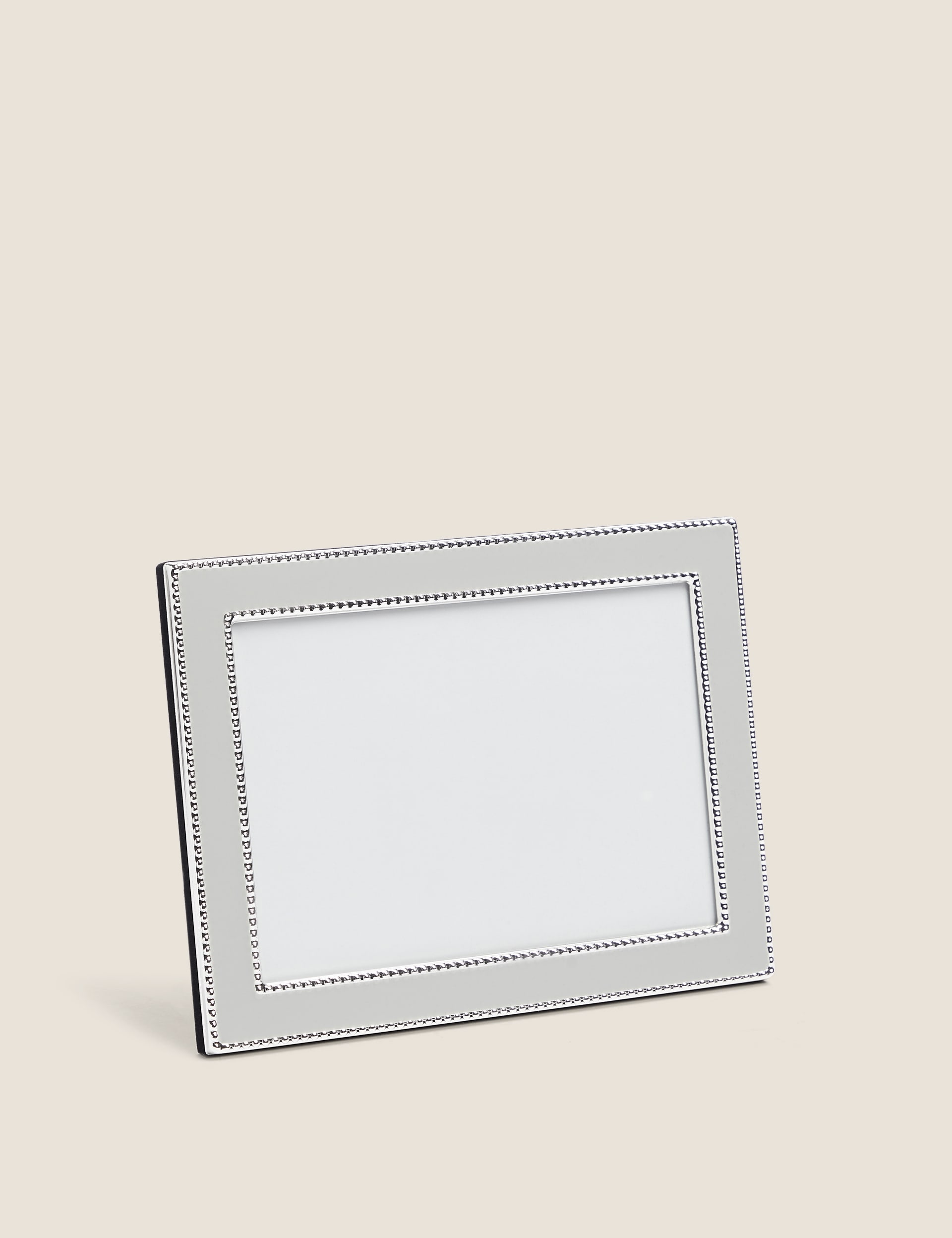 M&S Collection Mia Beaded Photo Frame 5x7 inch - Grey, Grey