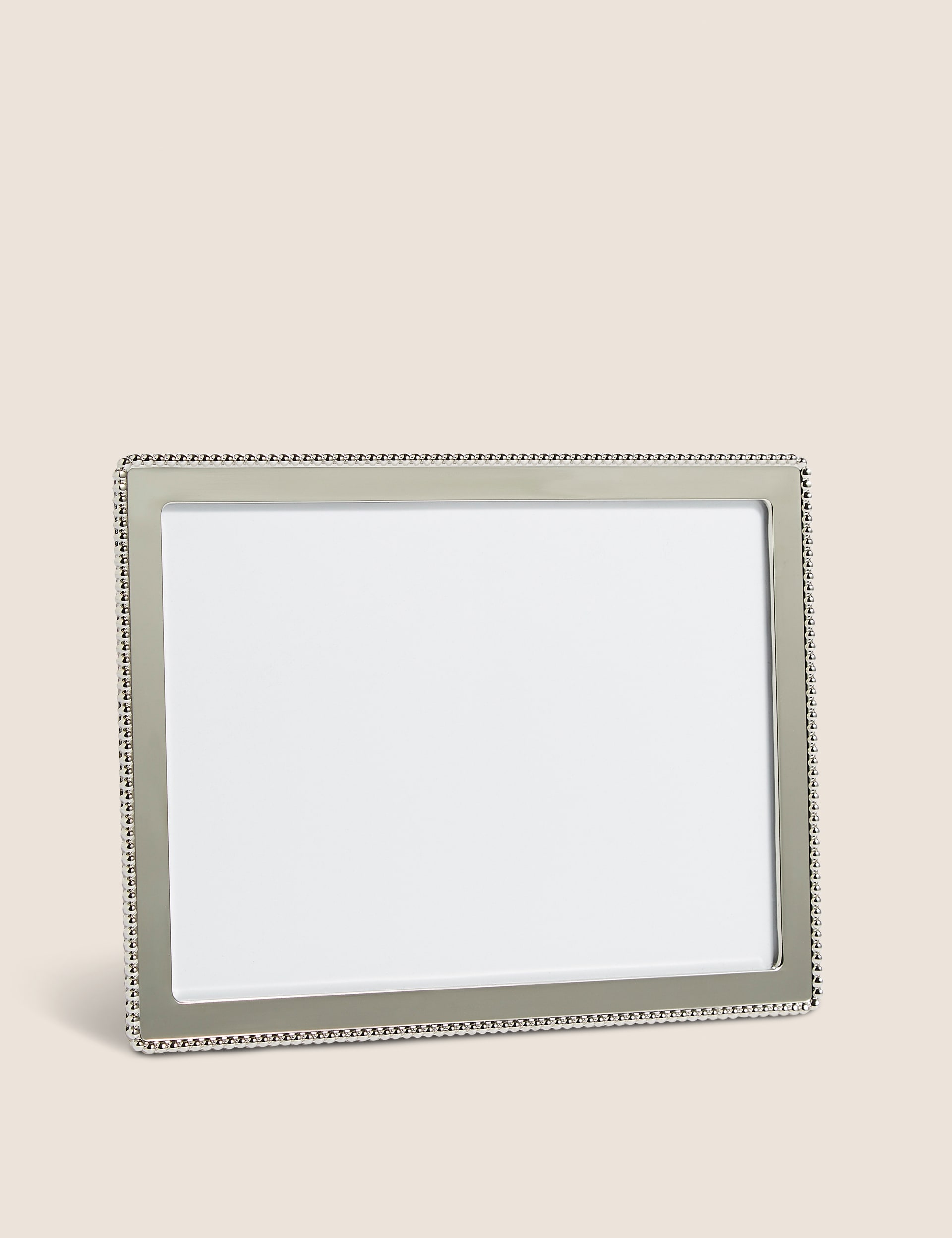 M&S Collection Emelie Beaded Photo Frame 5x7 inch - Silver, Silver