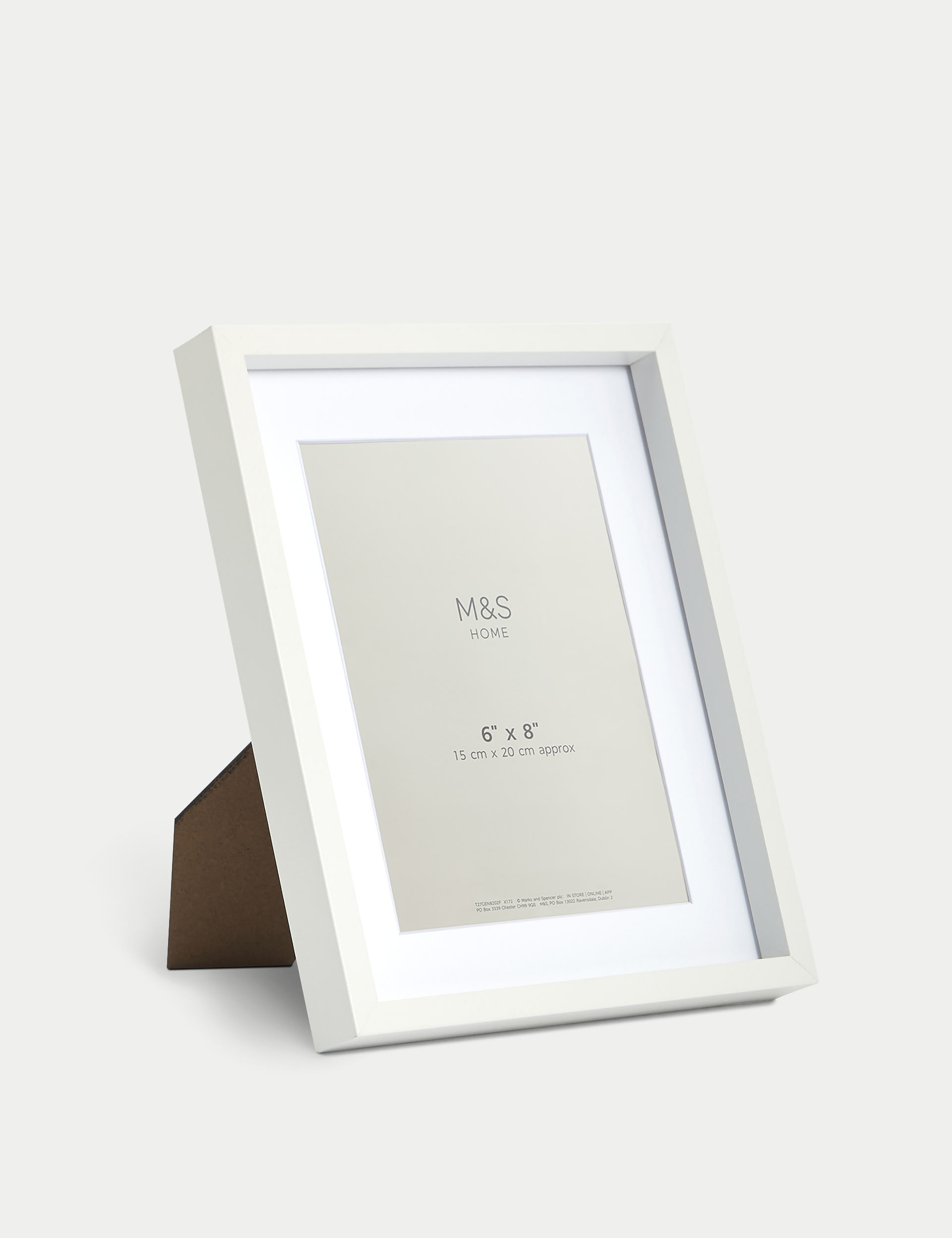 M&S Collection Set of 2 Photo Frames 6x8 Inch - White, Dark Brown Mix,White,Grey,Black,Natural Mix