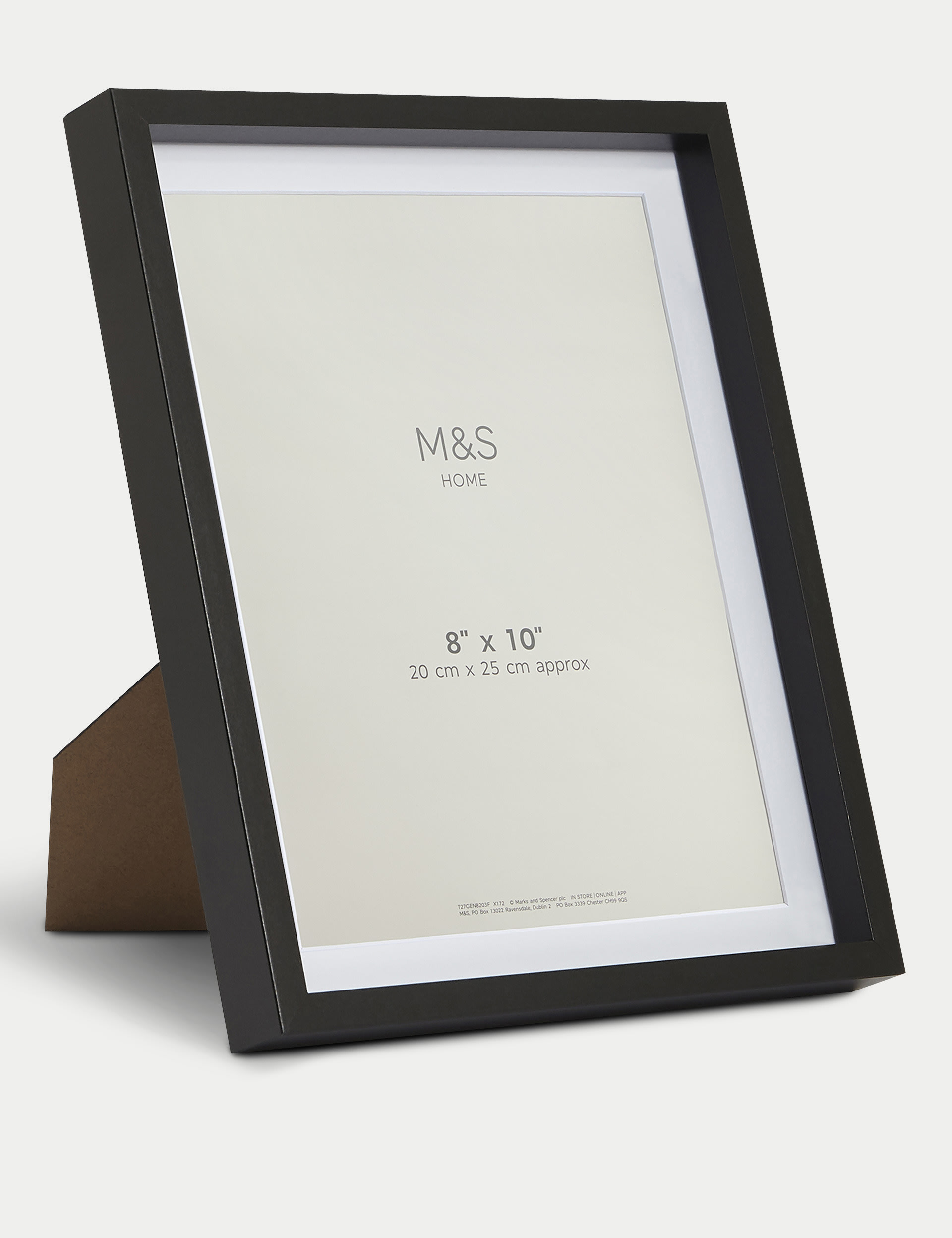 M&S Collection Set of 2 Photo Frames 8x10 Inch - Black, Black,White,Grey,Dark Brown Mix,Natural Mix