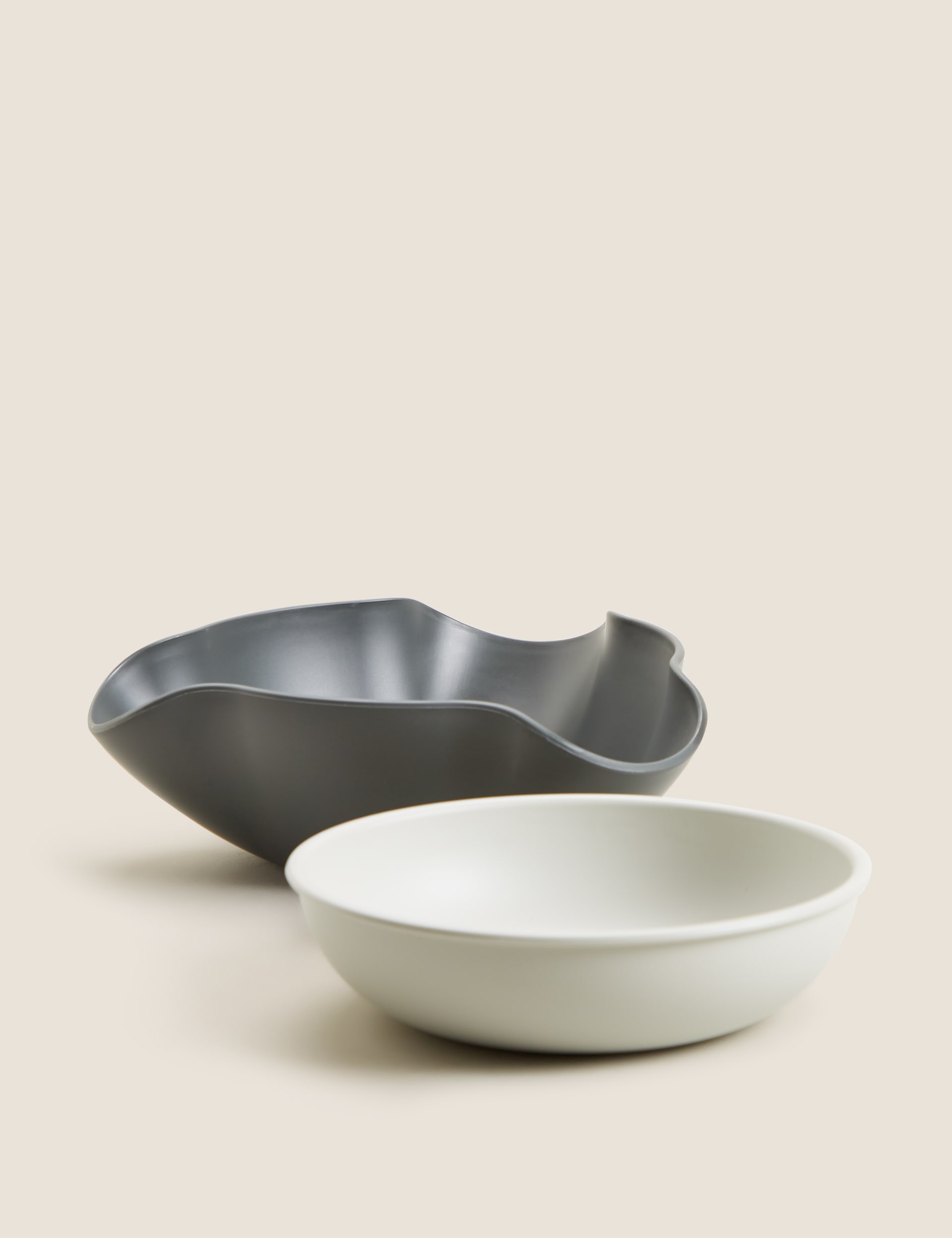 Joseph Joseph Double-Dish Serving Bowl - Grey, Grey