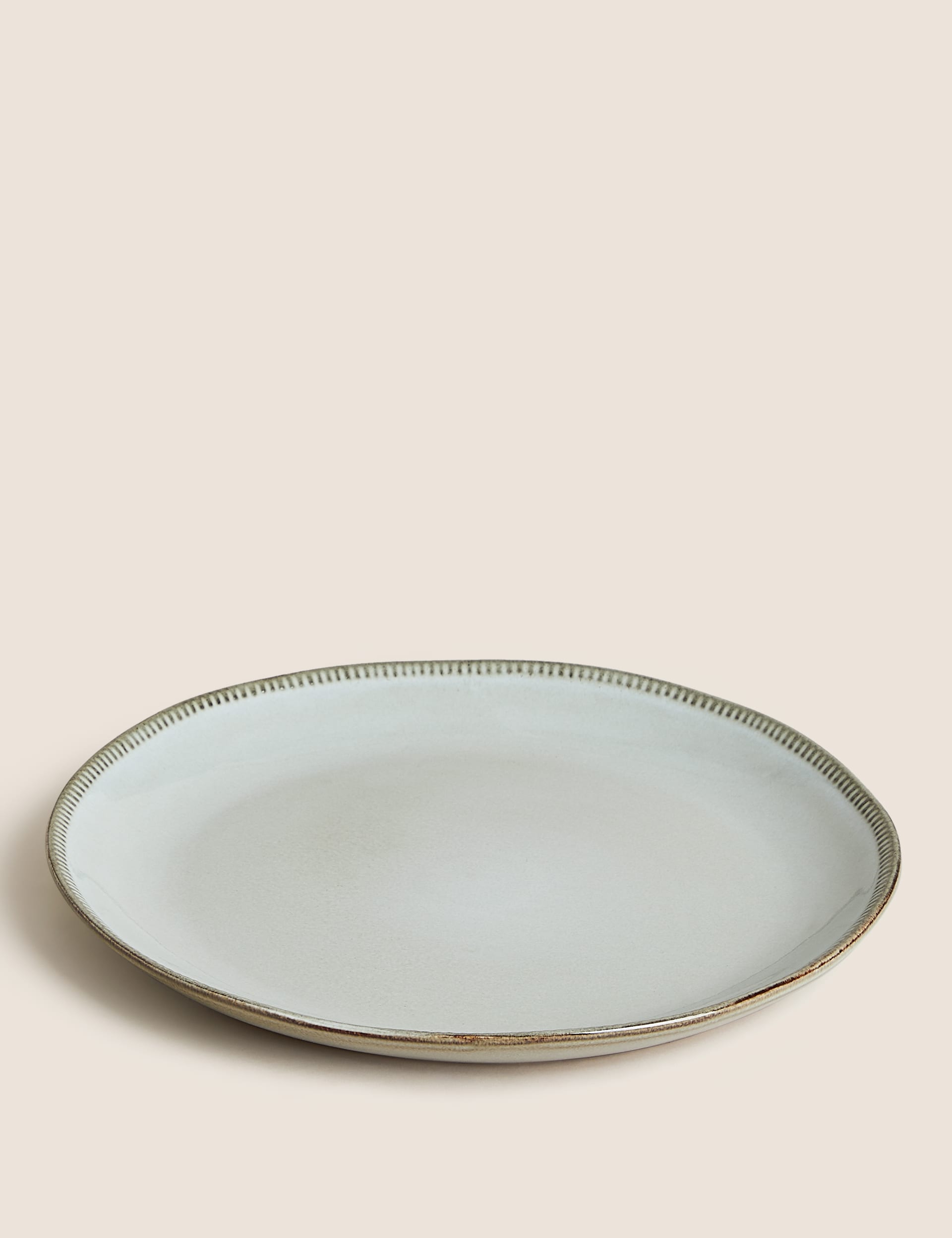 M&S X Fired Earth Stoneware Dinner Plate - Natural, Natural