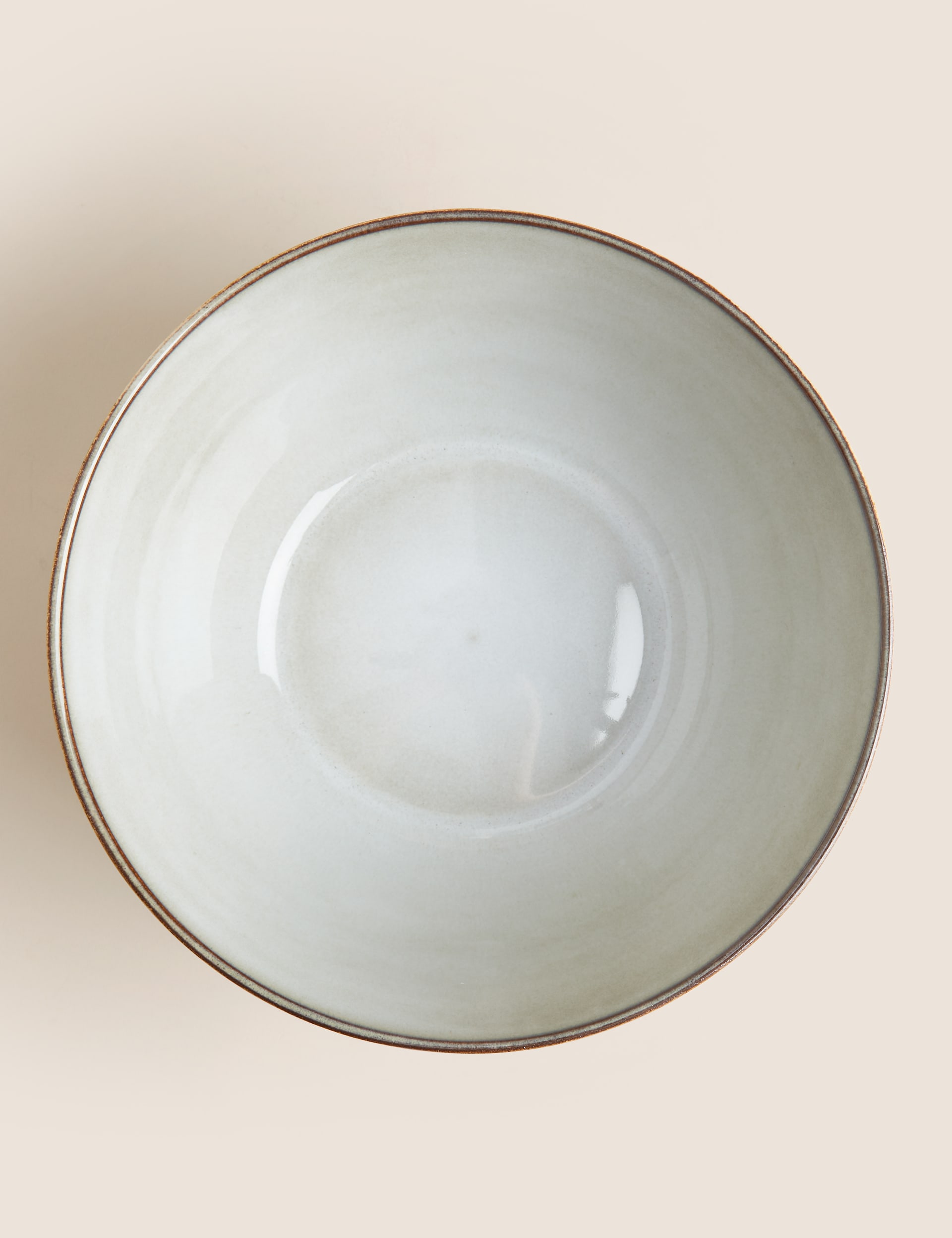 M&S X Fired Earth Stoneware Salad Bowl - Natural, Natural