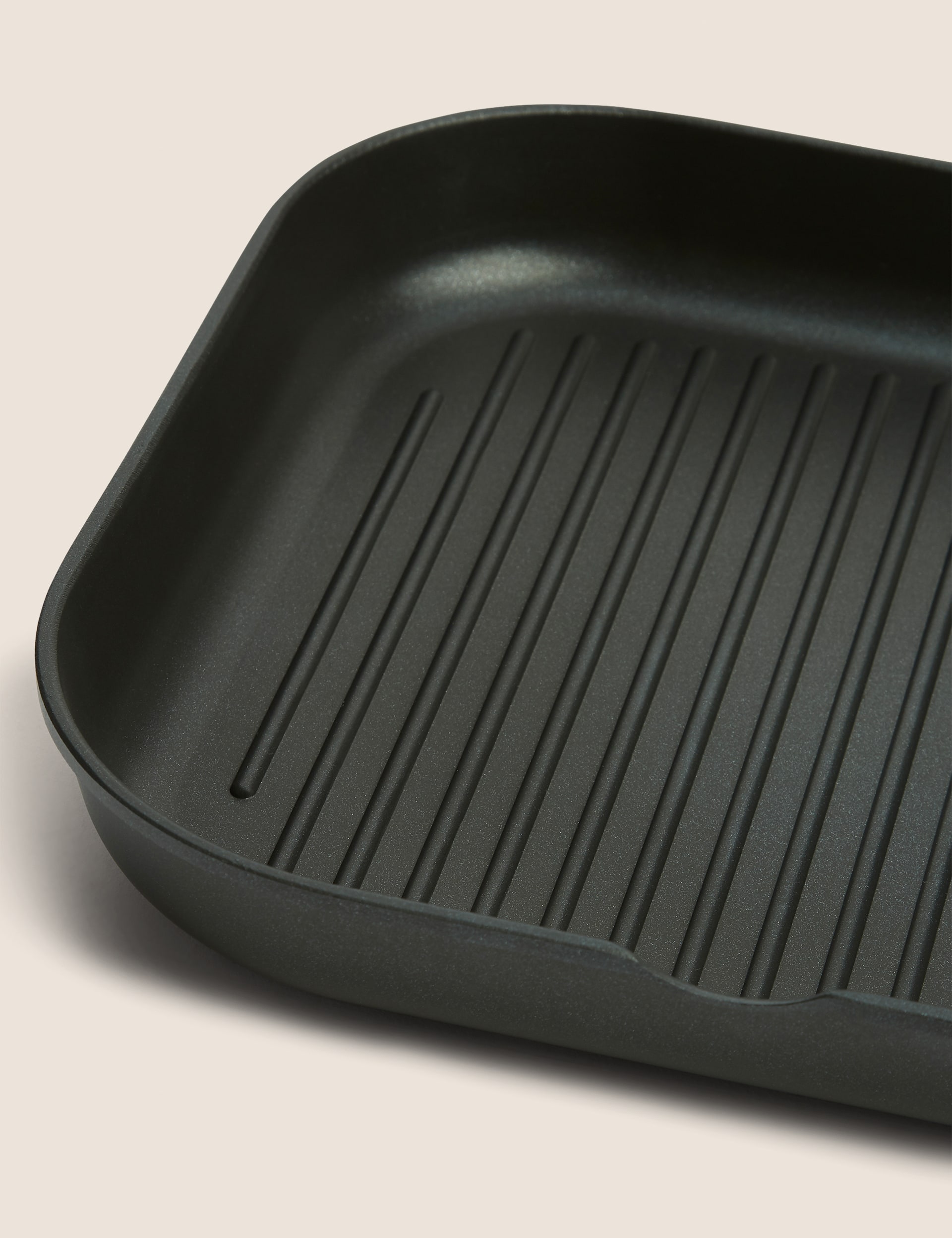 M&S Collection Cast Aluminium Griddle Pan - Charcoal, Charcoal