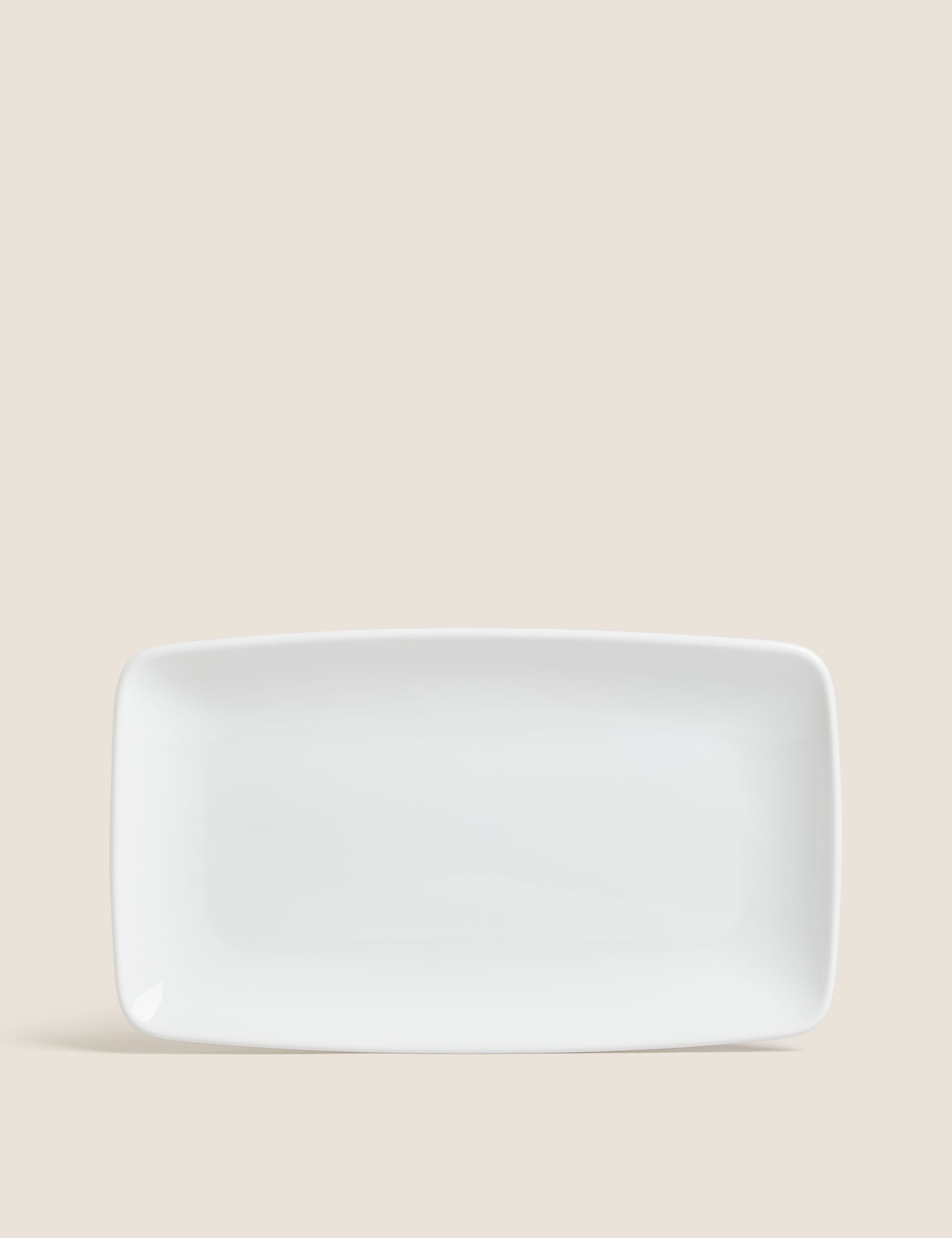 M&S Collection Maxim Rectangular Platter - White, White