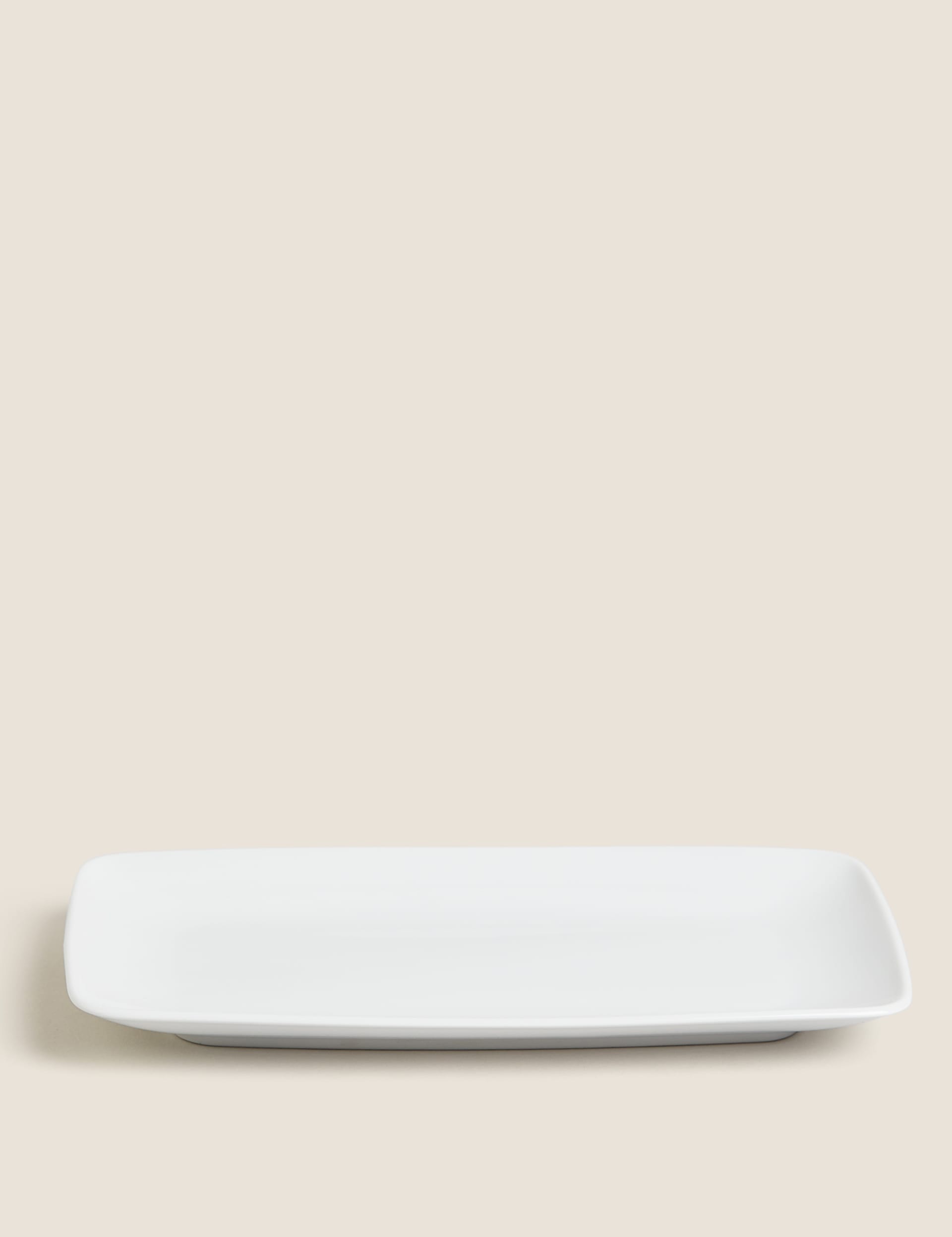 M&S Collection Maxim Rectangular Platter - White, White