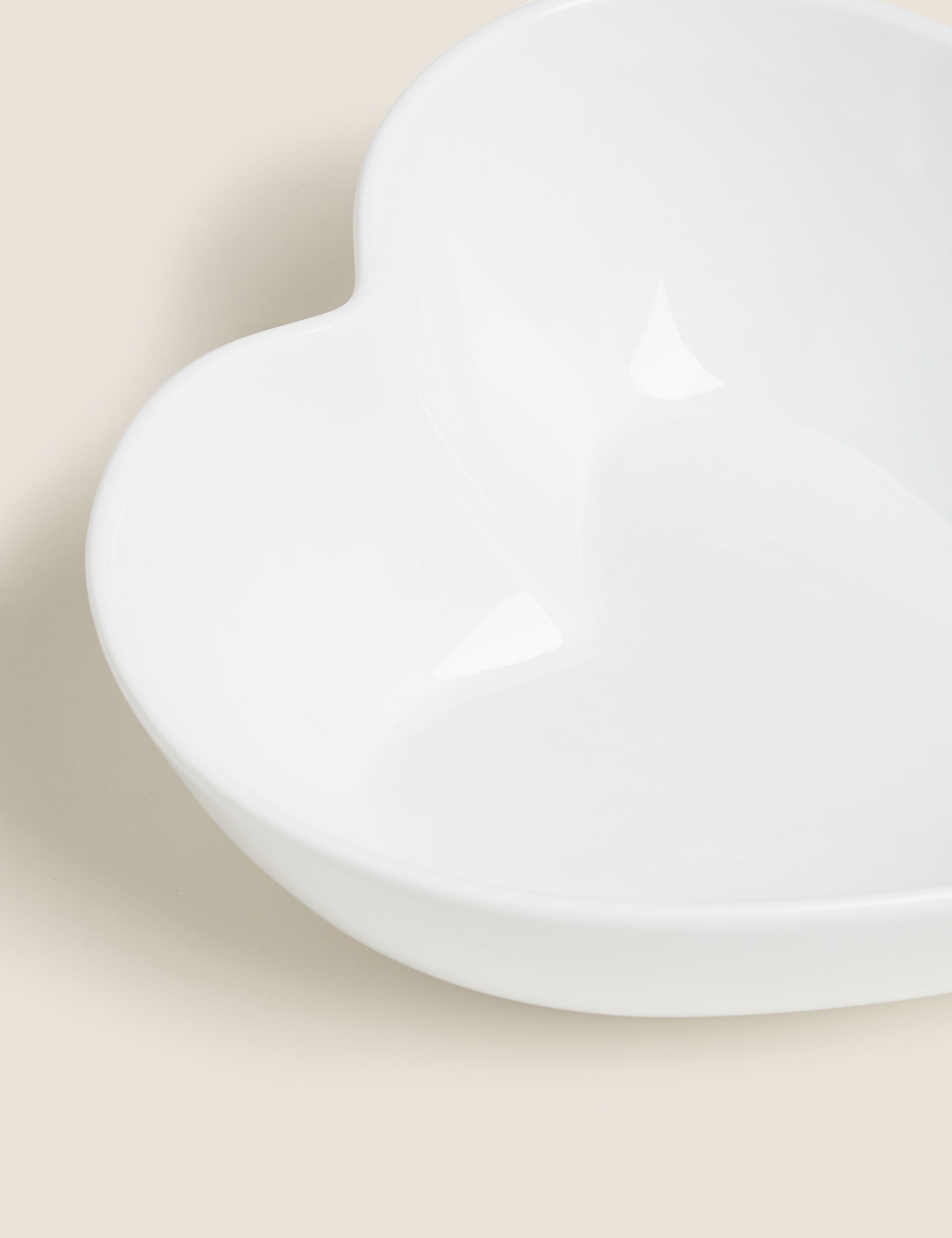 M&S Collection Maxim Medium Heart Serving Bowl - White, White