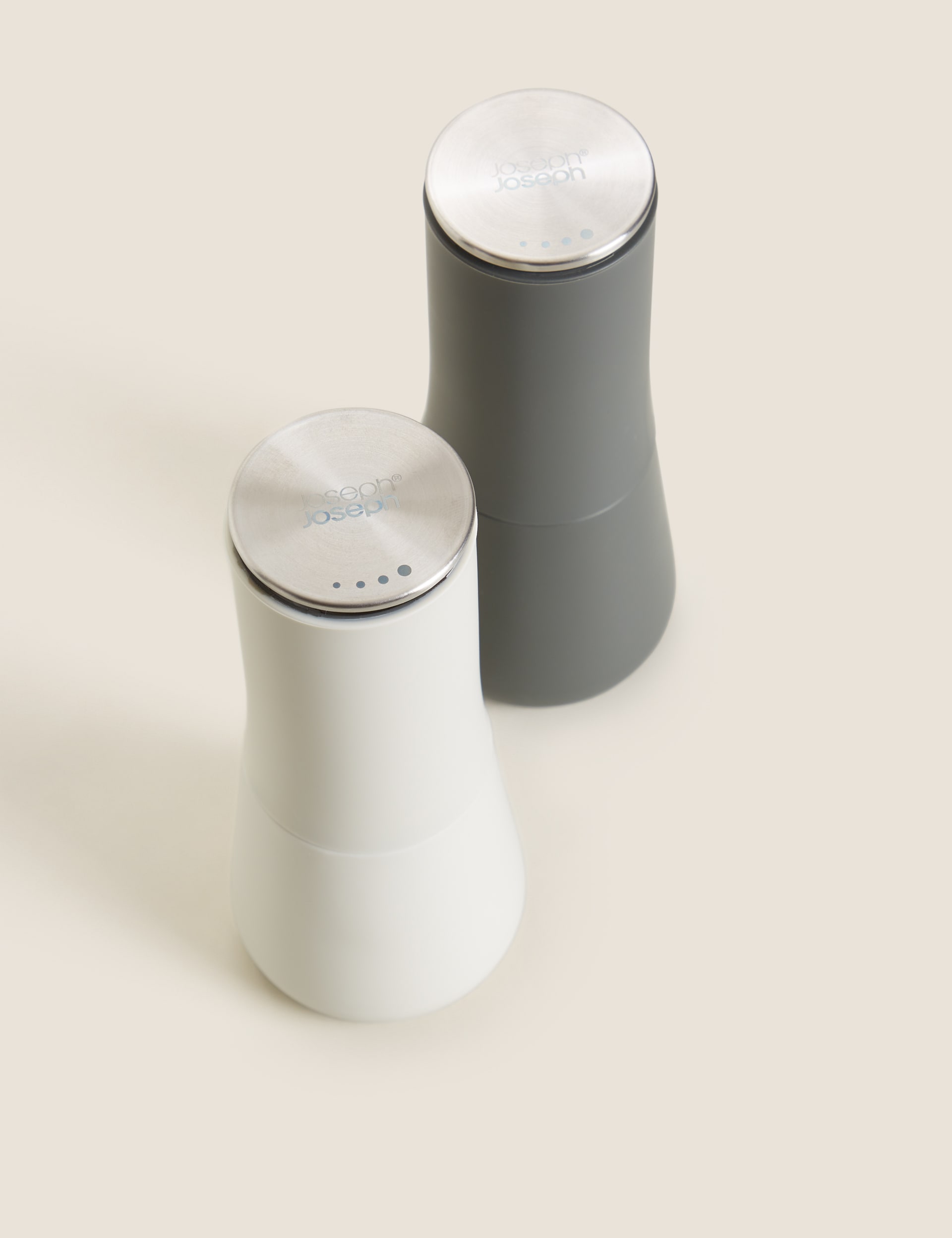 Joseph Joseph Milltop Salt and Pepper Mill Set - Grey, Grey