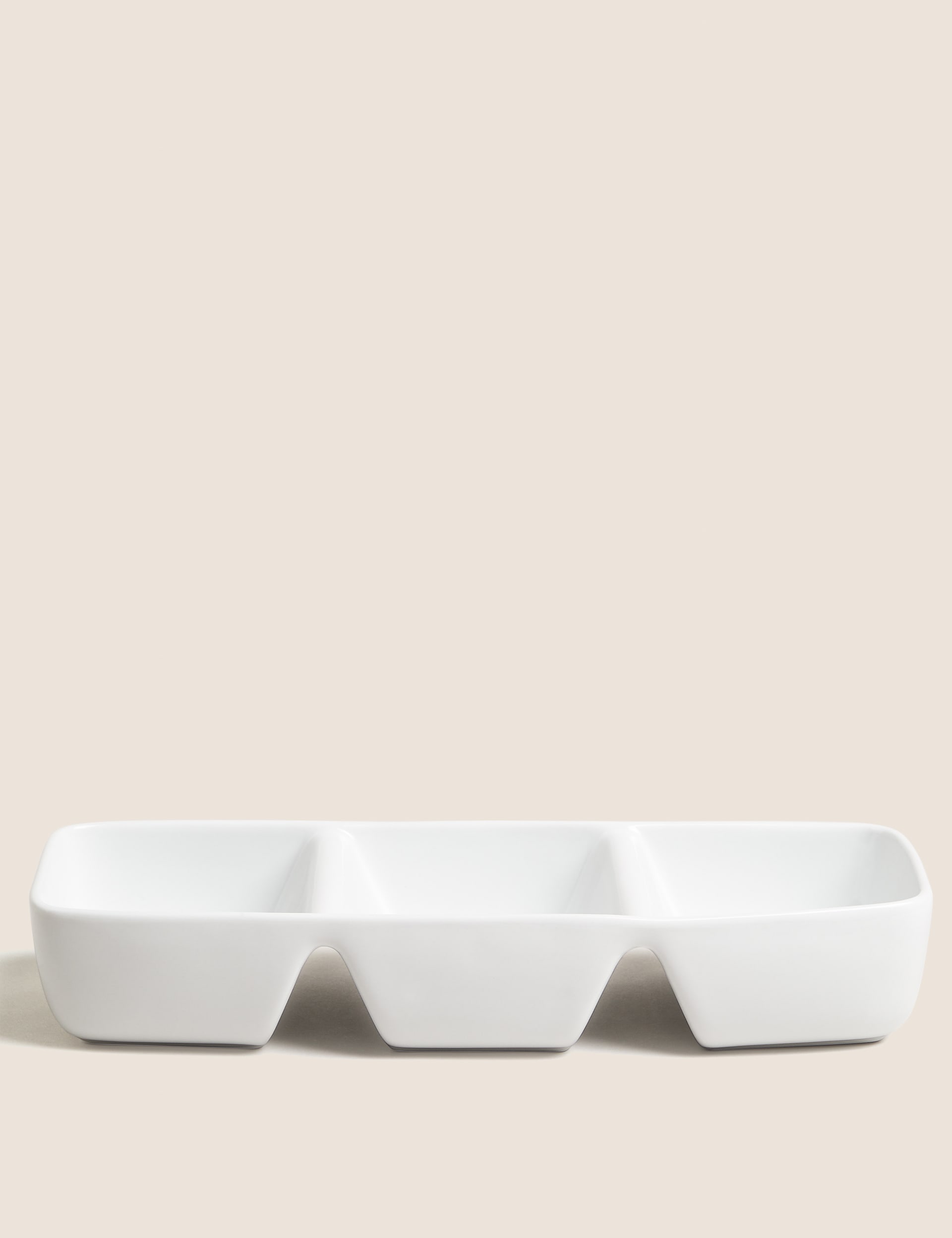 M&S Collection Maxim Porcelain Three Part Serving Bowl - White, White