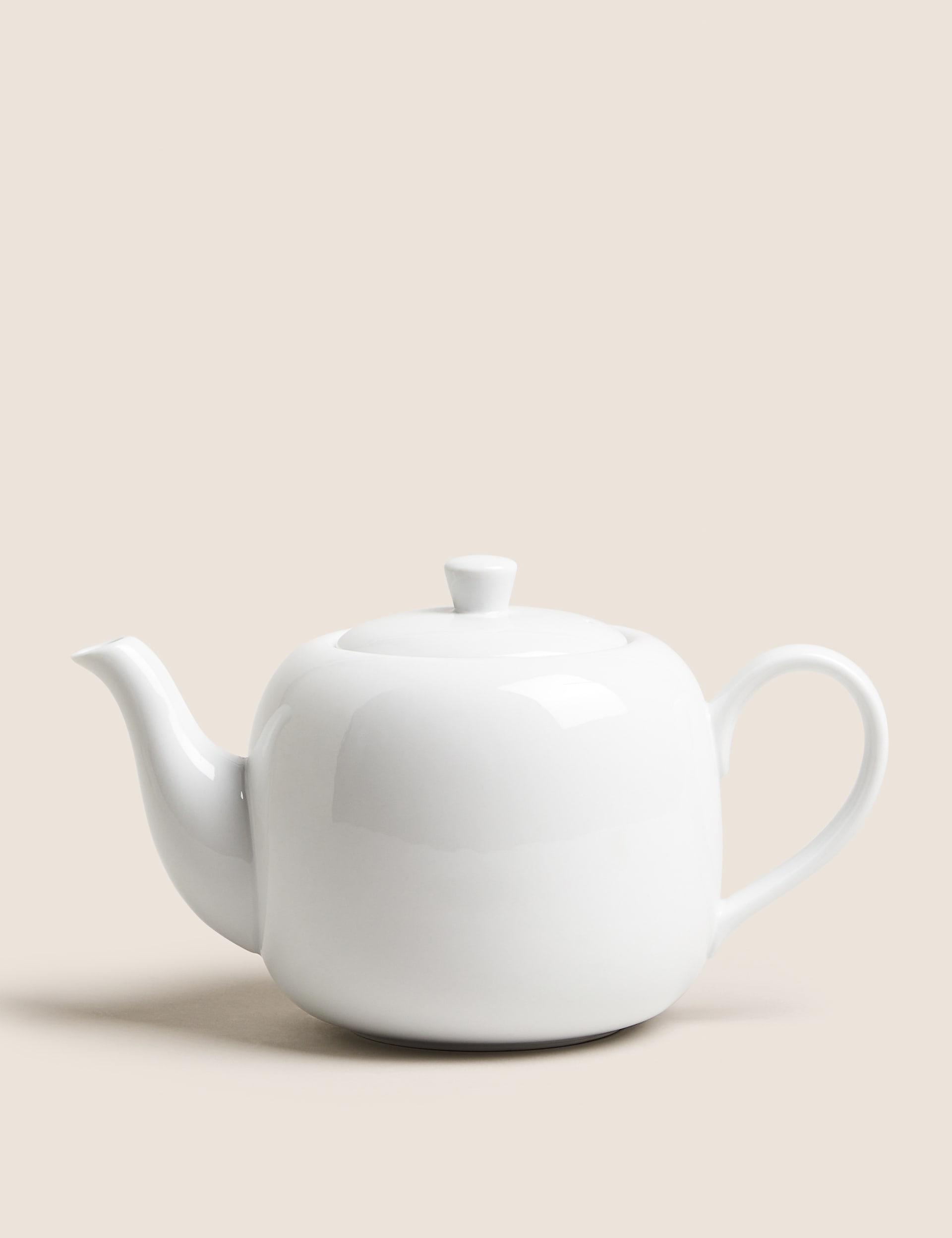 M&S Collection Maxim Porcelain Teapot - White, White