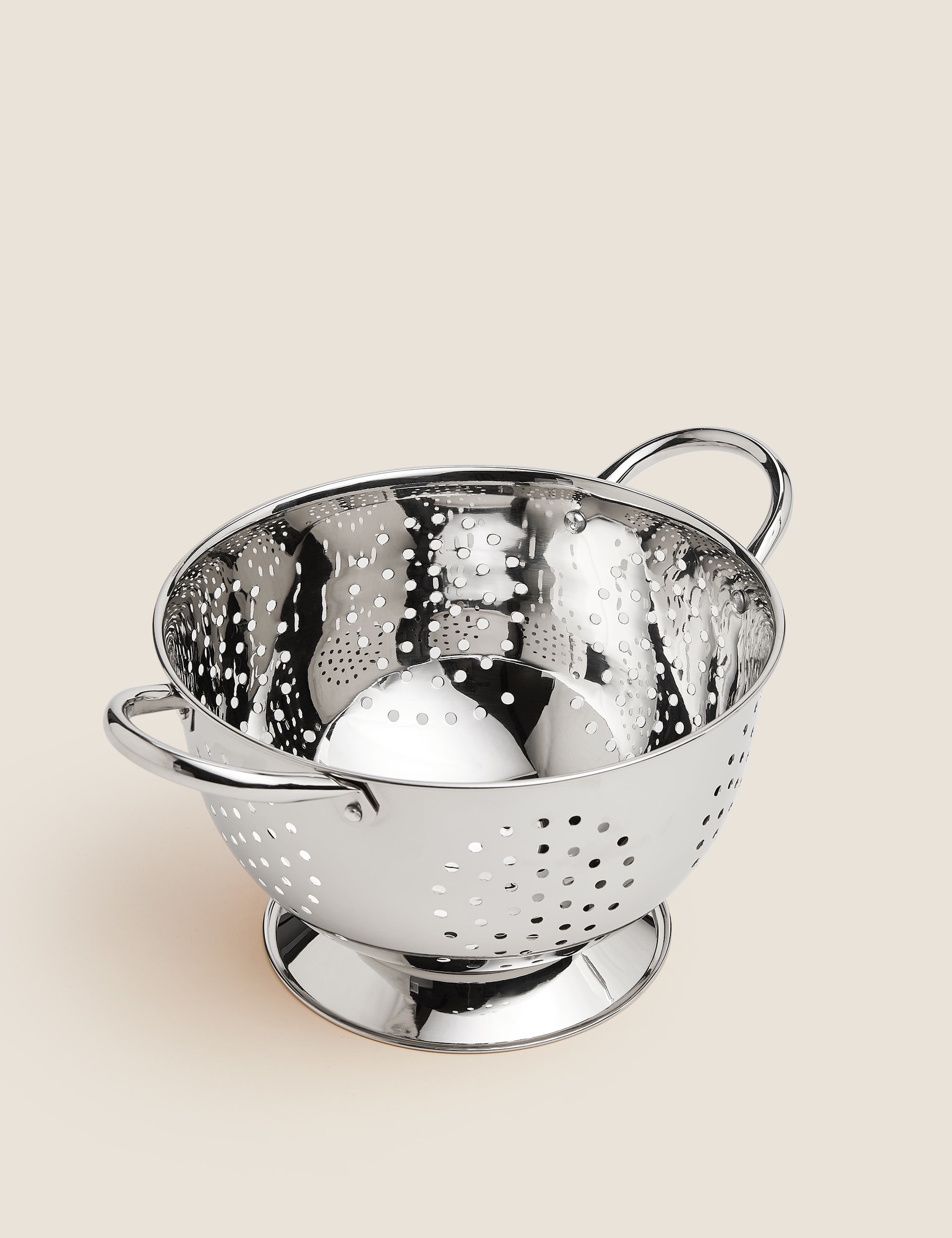 M&S Collection Stainless Steel 22cm Colander - Silver, Silver