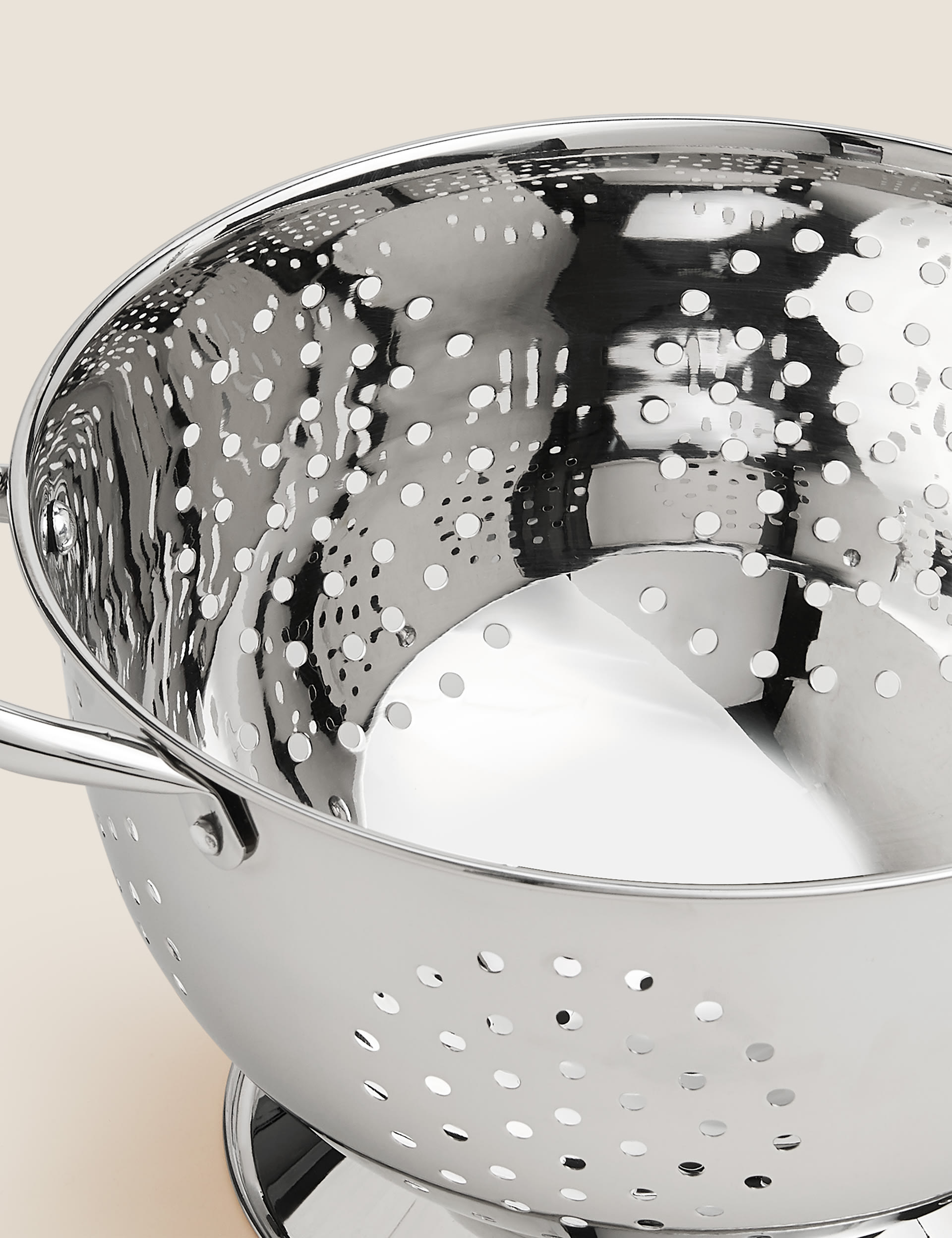 M&S Collection Stainless Steel 22cm Colander - Silver, Silver