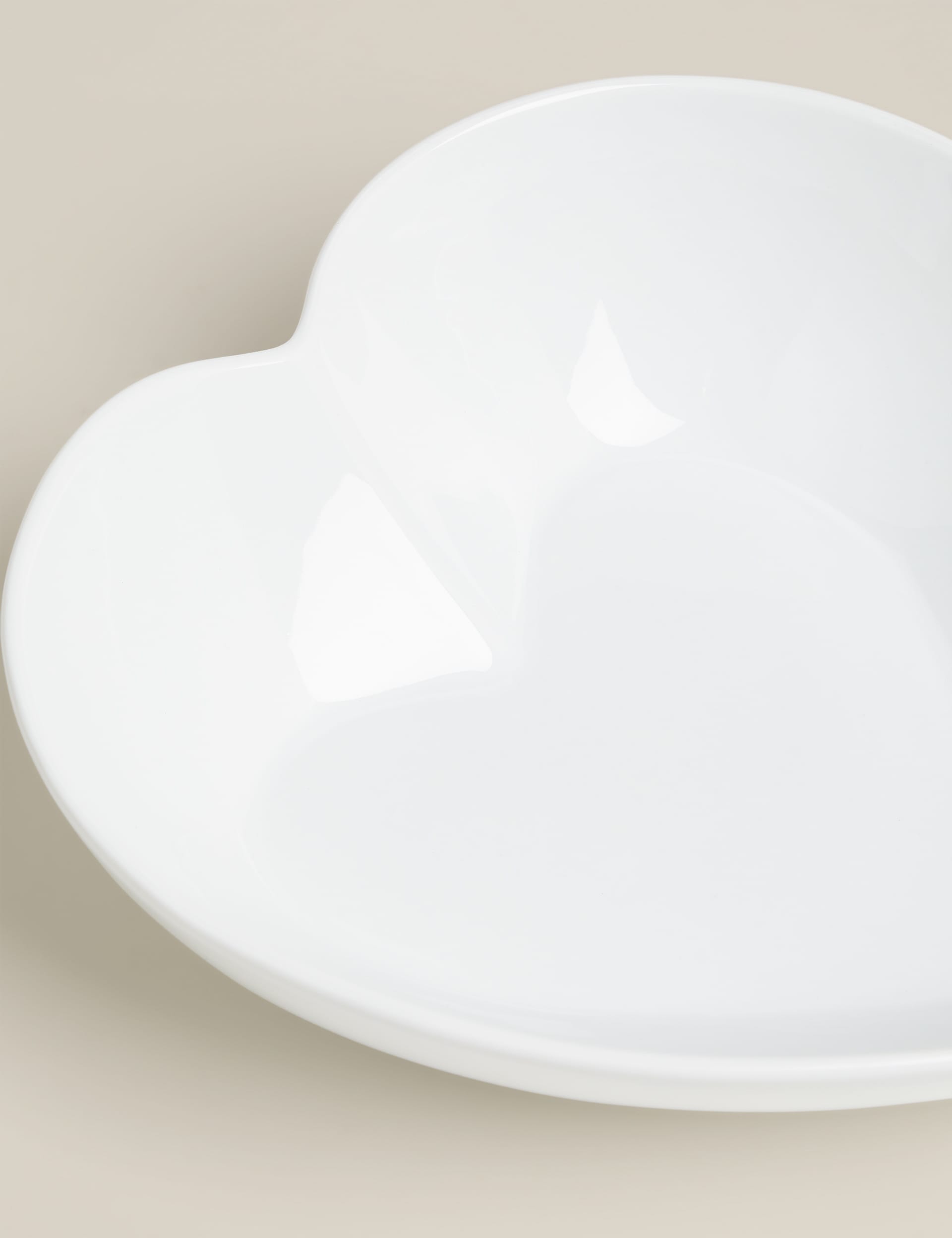 M&S Collection Maxim Large Heart Serving Bowl - White, White