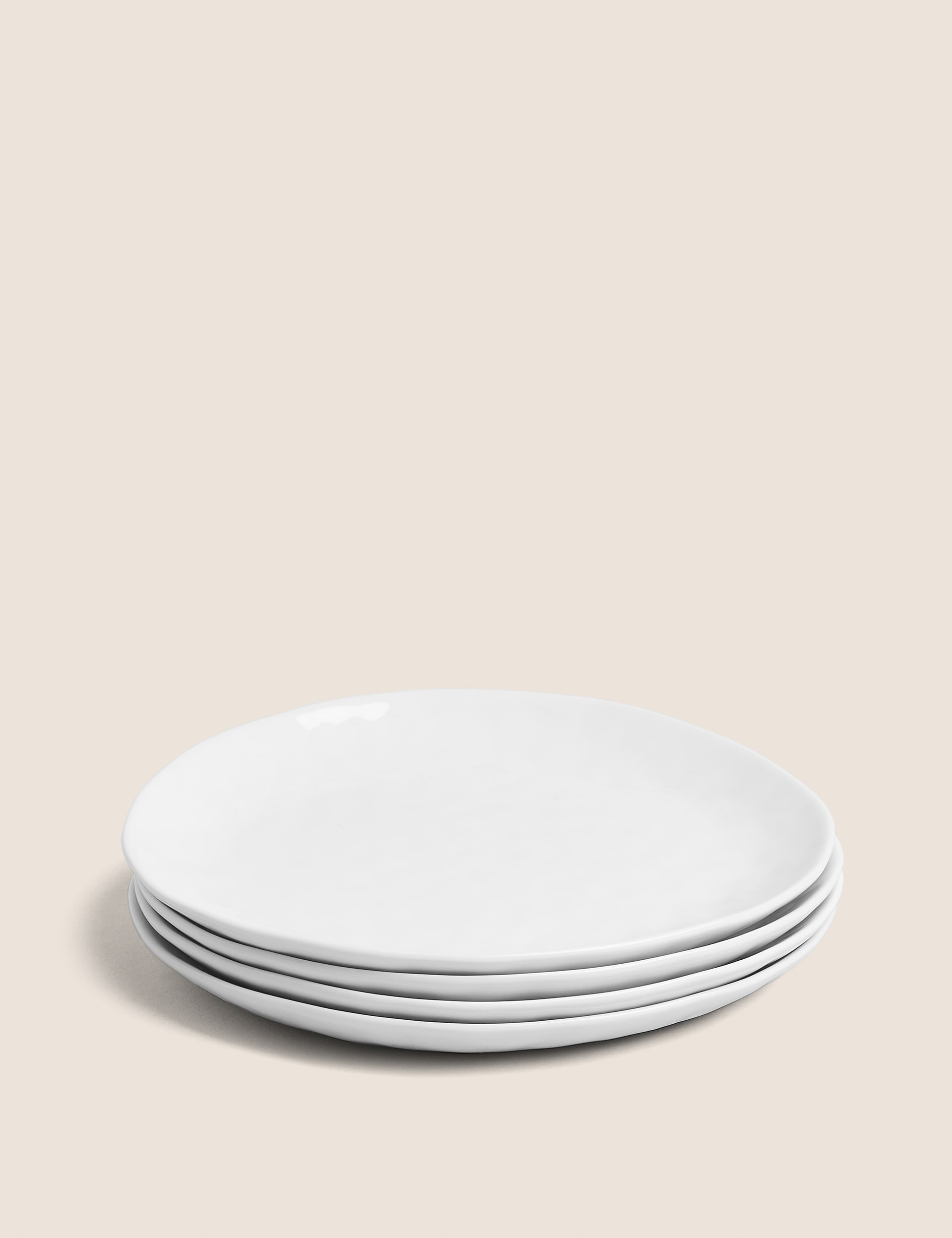 M&S Collection Set of 4 Artisan Side Plates - White, White