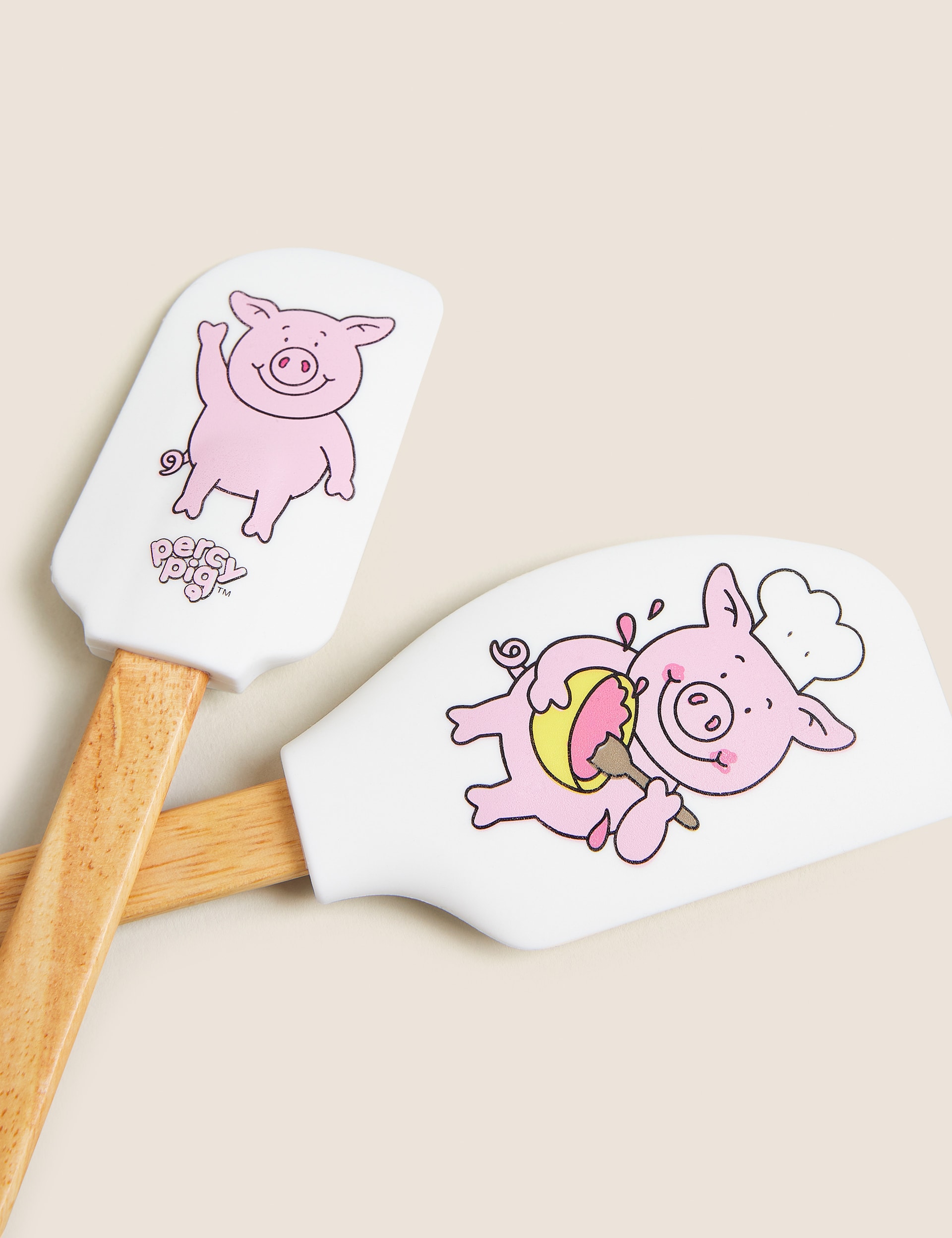 Set of Two Percy Pig Spatulas - Pink, Pink