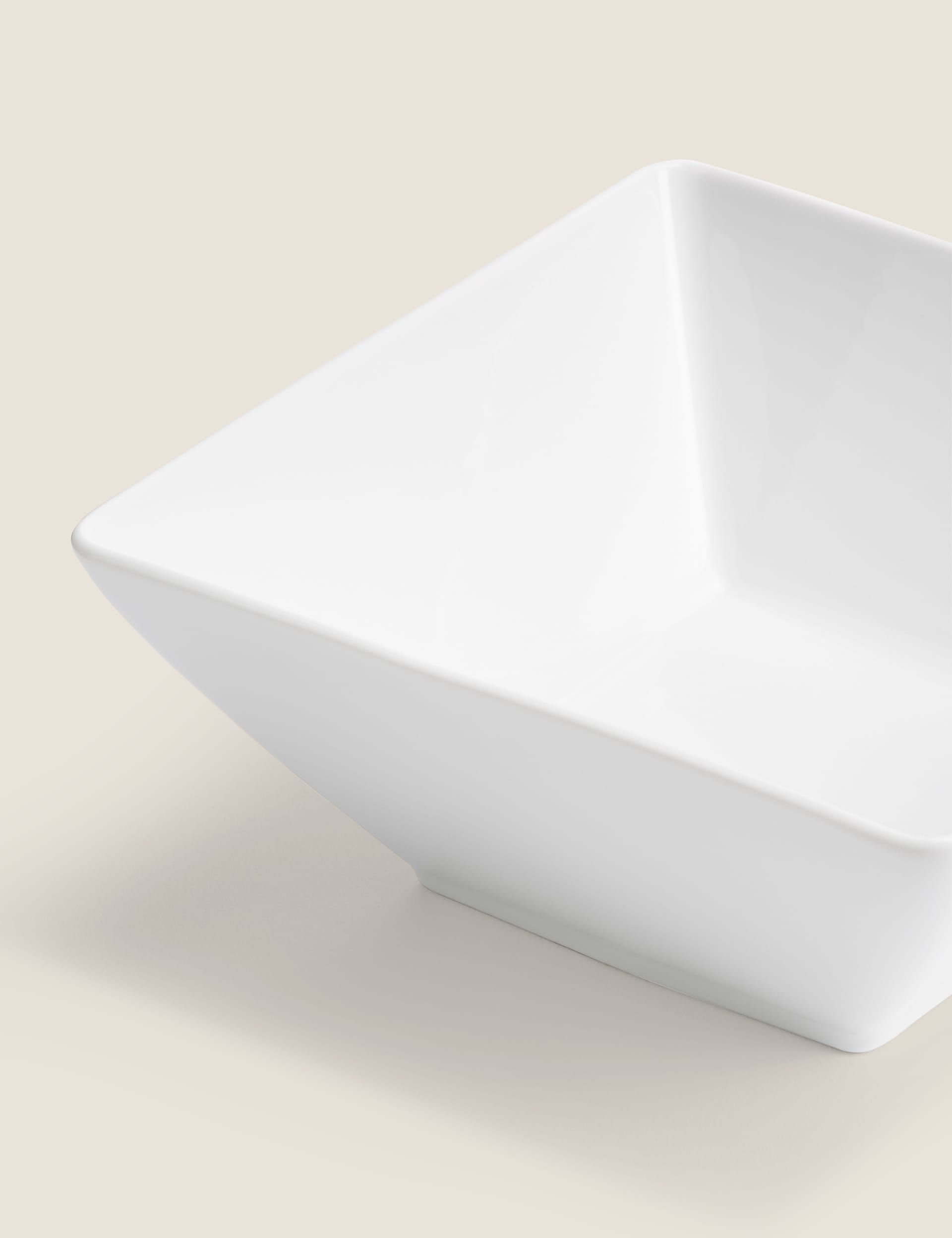 M&S Collection Maxim Square Cereal Bowl - White, White