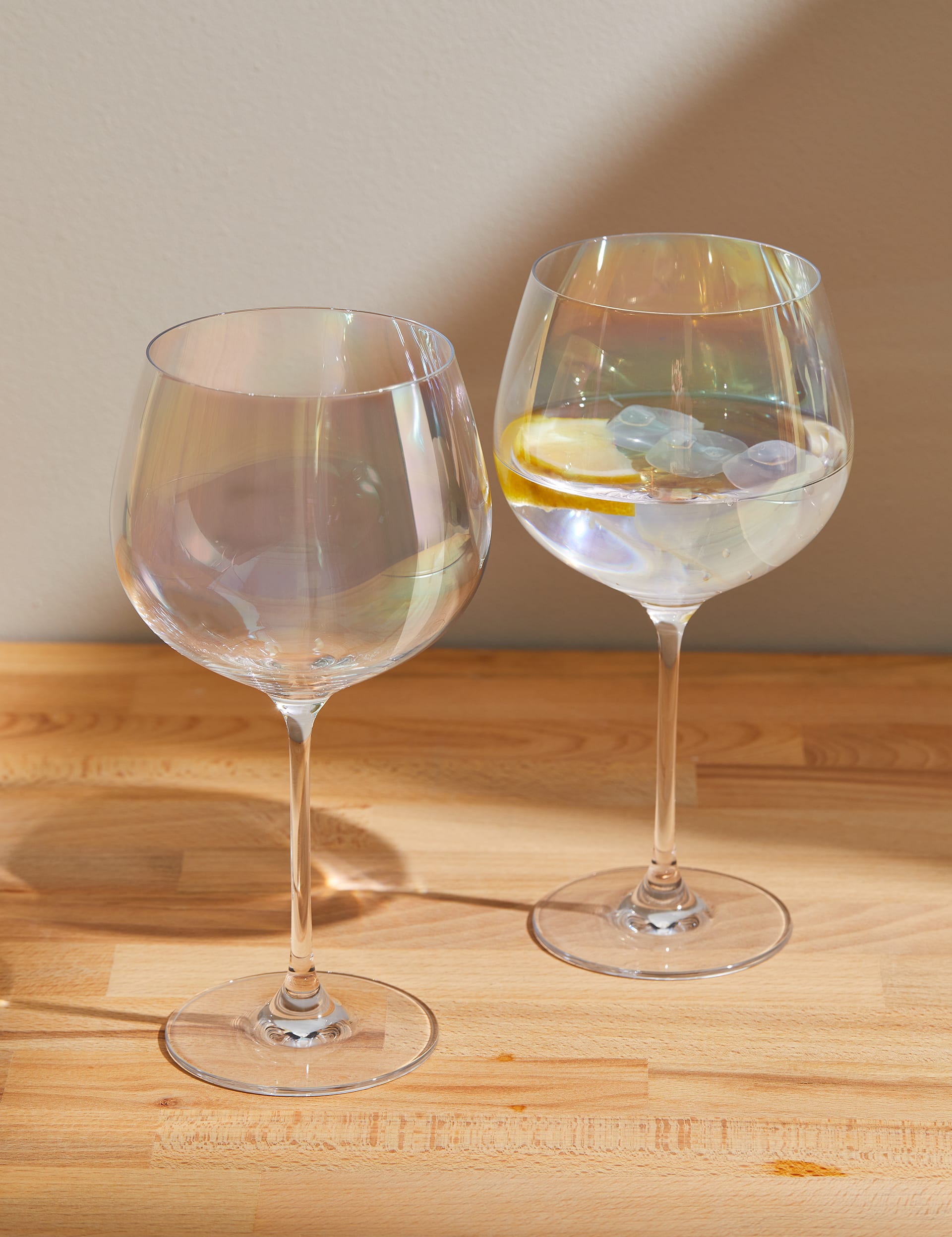 M&S Collection Set of 2 Lustre Gin Glasses - Pearl, Pearl