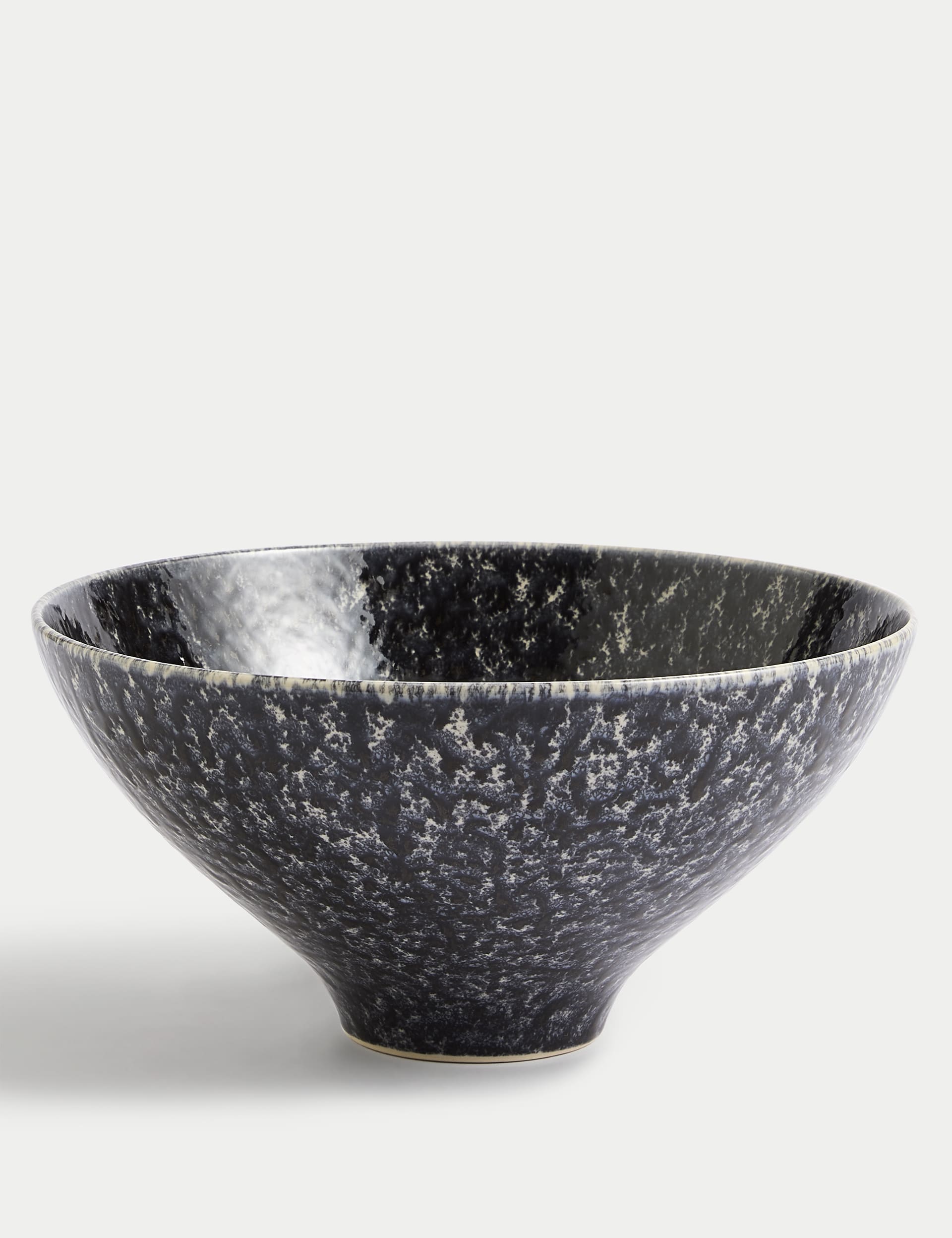 M&S Collection Reactive Serving Bowl - Black, Black