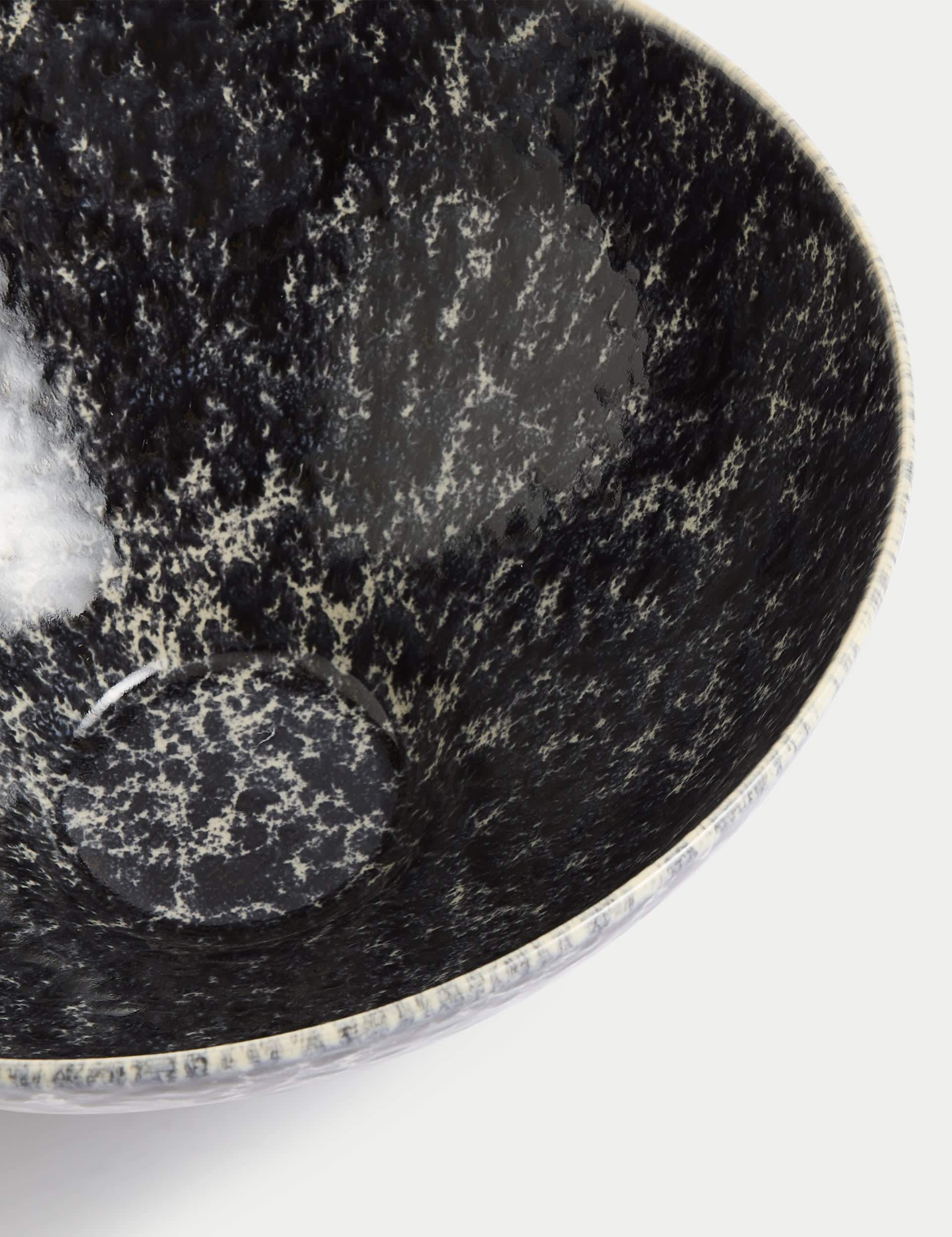 M&S Collection Reactive Serving Bowl - Black, Black