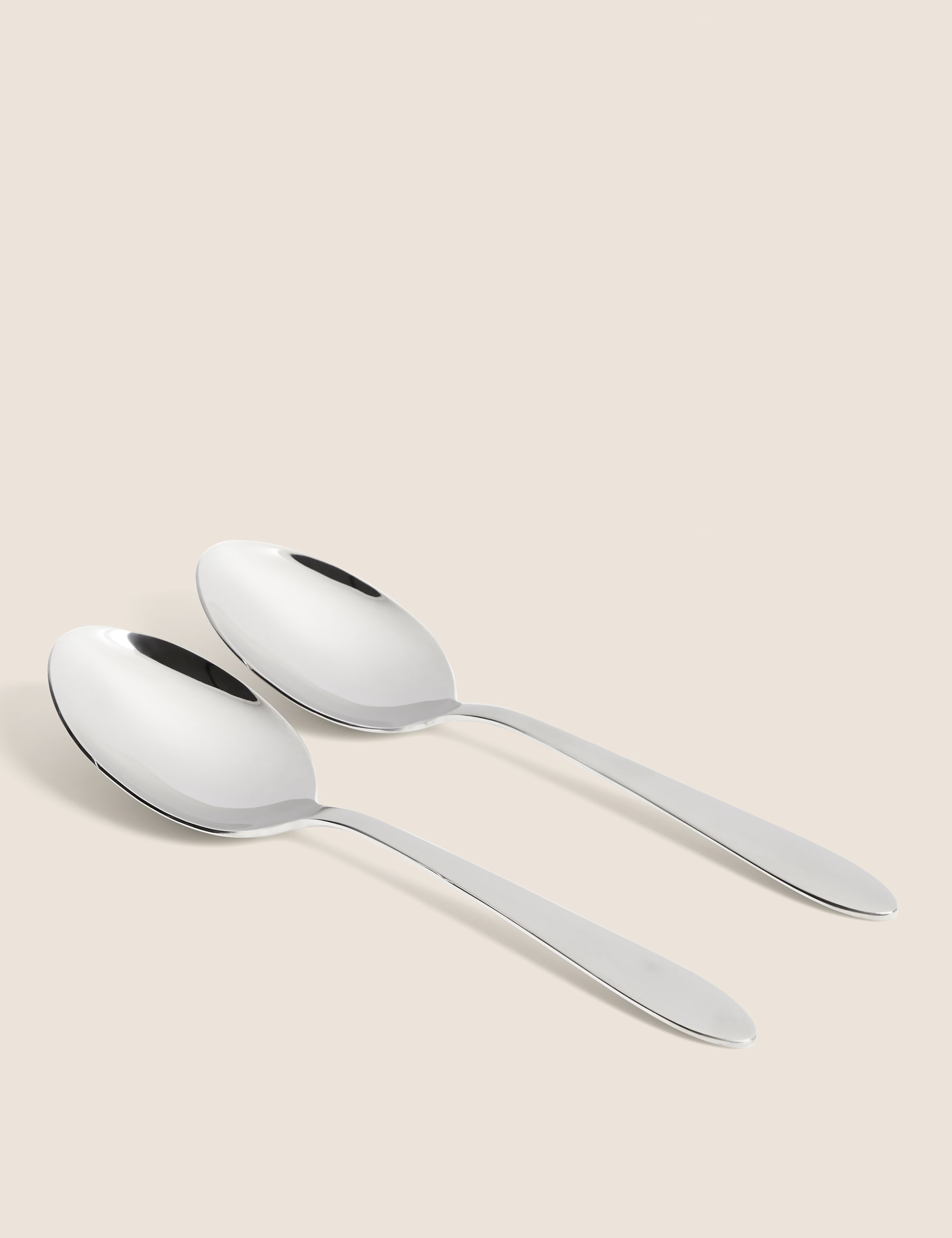 M&S Collection Set of 2 Maxim Serving Spoons - Silver, Silver