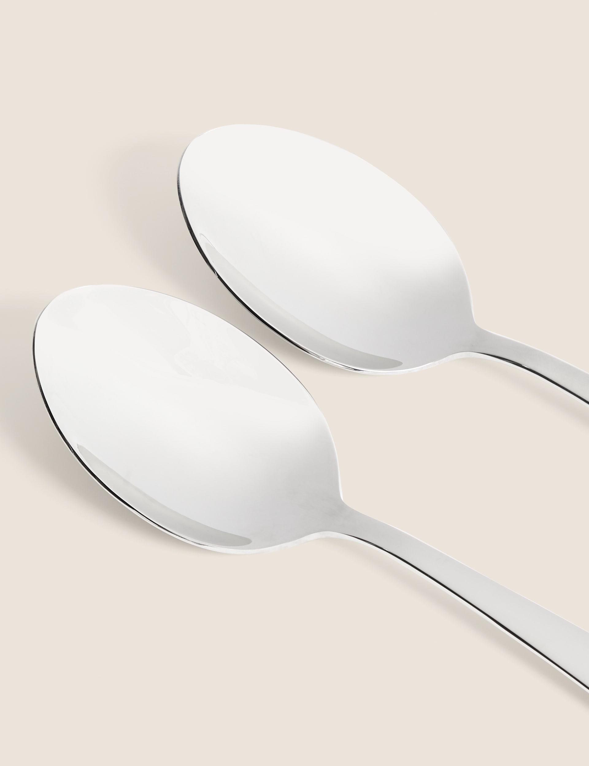 M&S Collection Set of 2 Maxim Serving Spoons - Silver, Silver