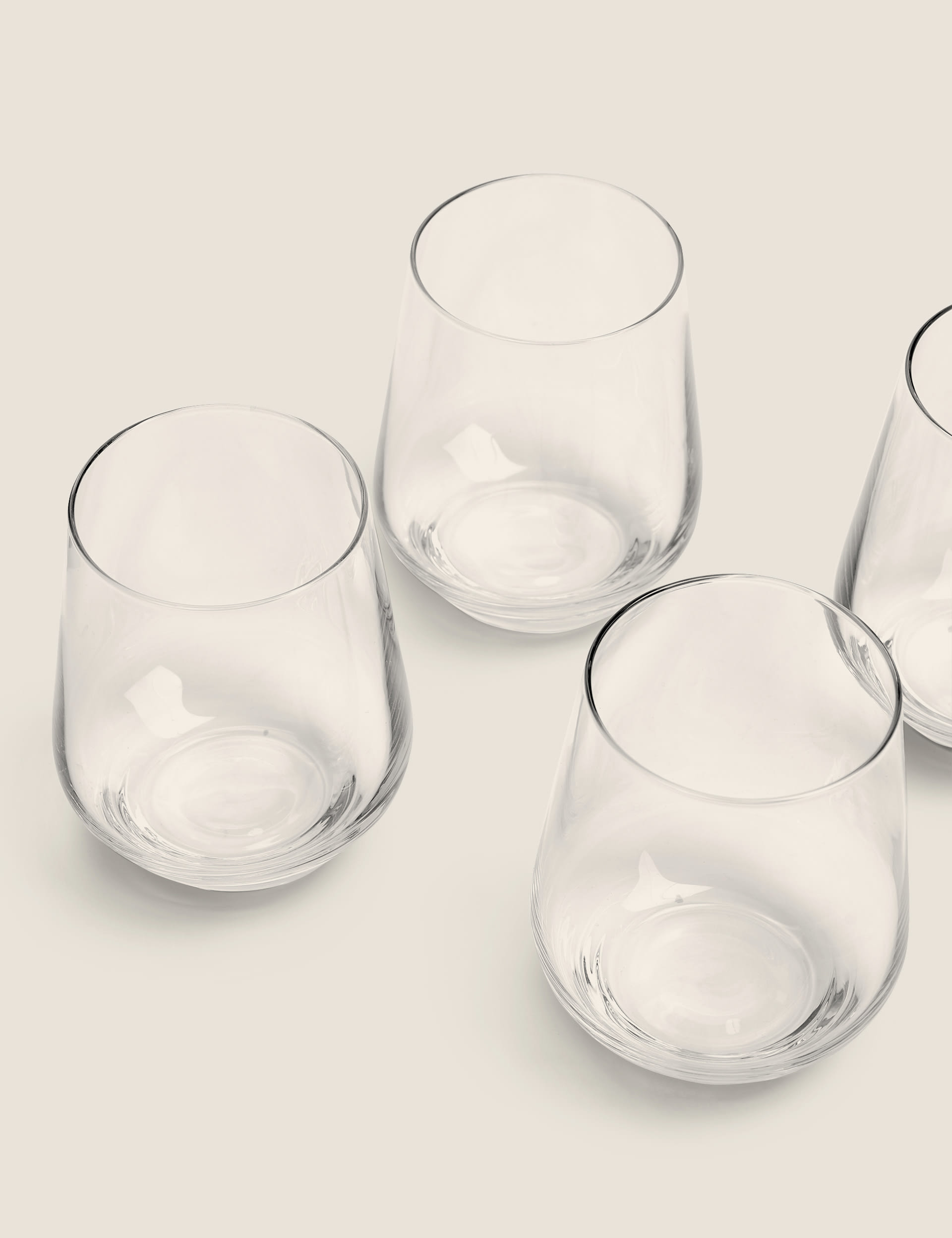 M&S Collection Set of 4 Maxim Tumblers - Clear, Clear