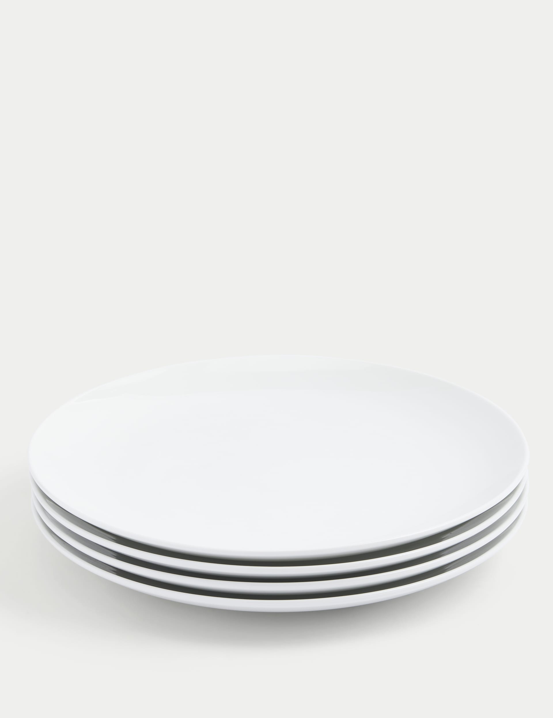 M&S Collection Set of 4 Maxim Coupe Dinner Plates - White, White