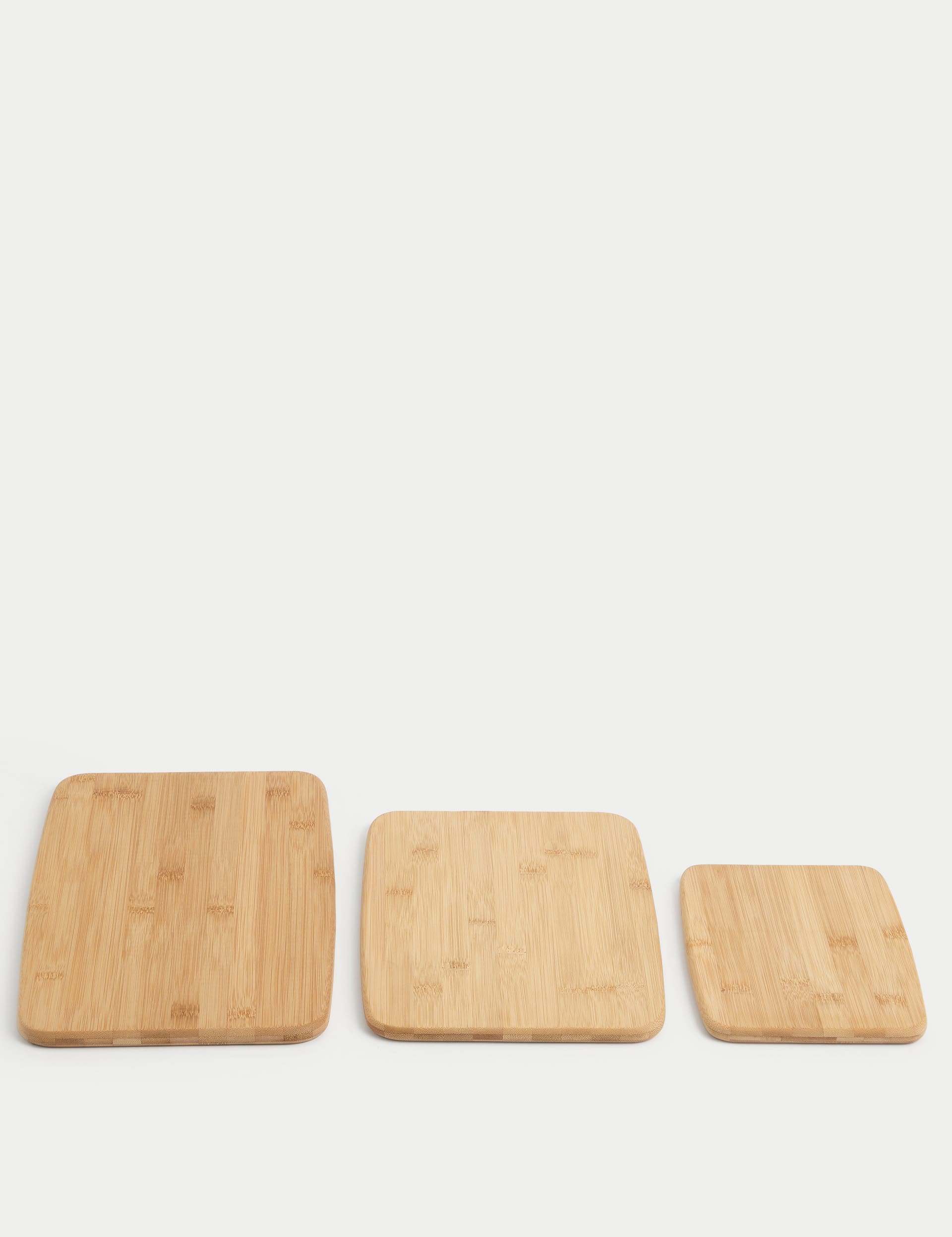 M&S Collection Set of 3 Bamboo Chopping Boards - Wood, Wood