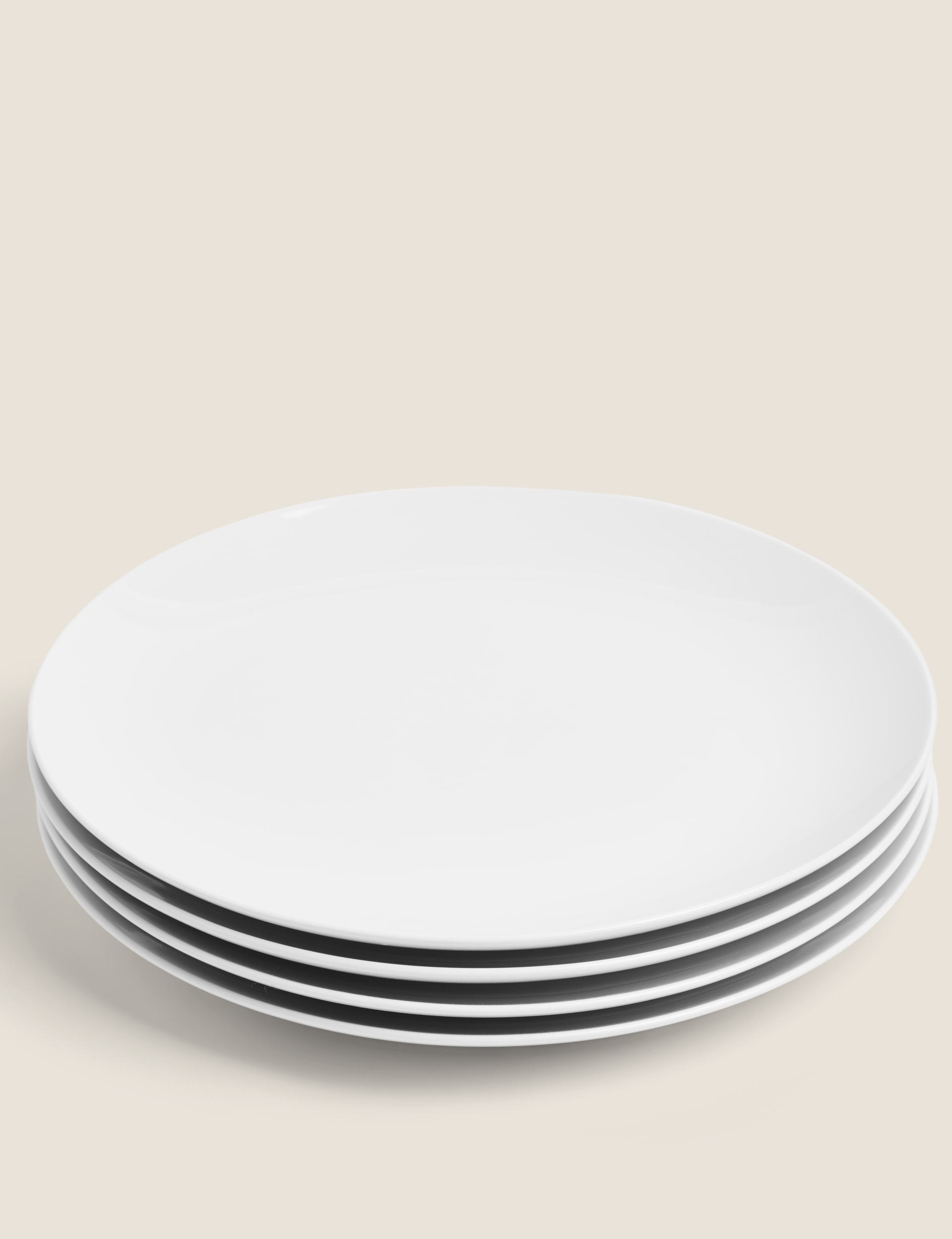 M&S Collection Set of 4 Maxim Coupe Dinner Plates - White, White