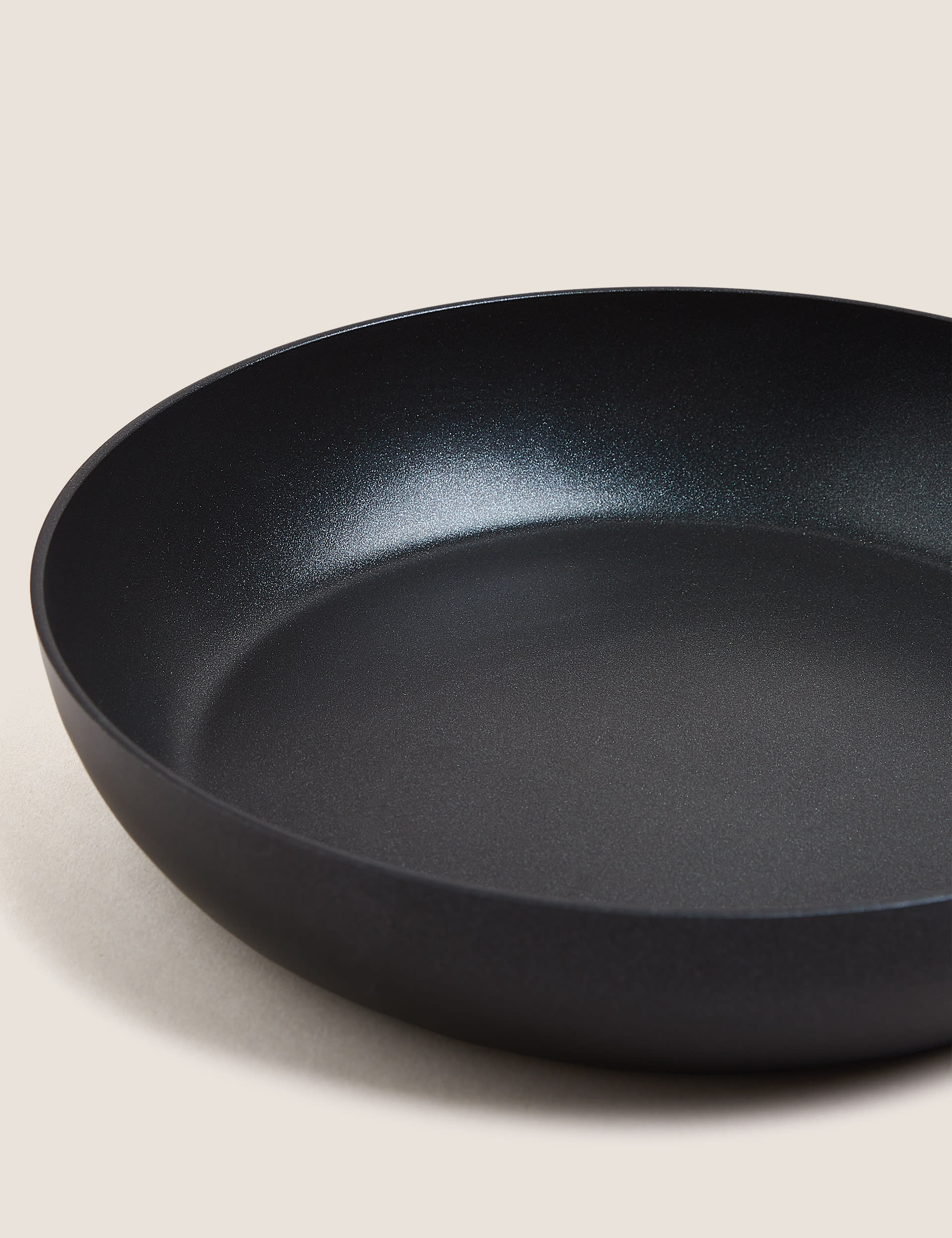 M&S Collection Black Aluminium 24cm Medium Non-Stick Frying Pan, Black