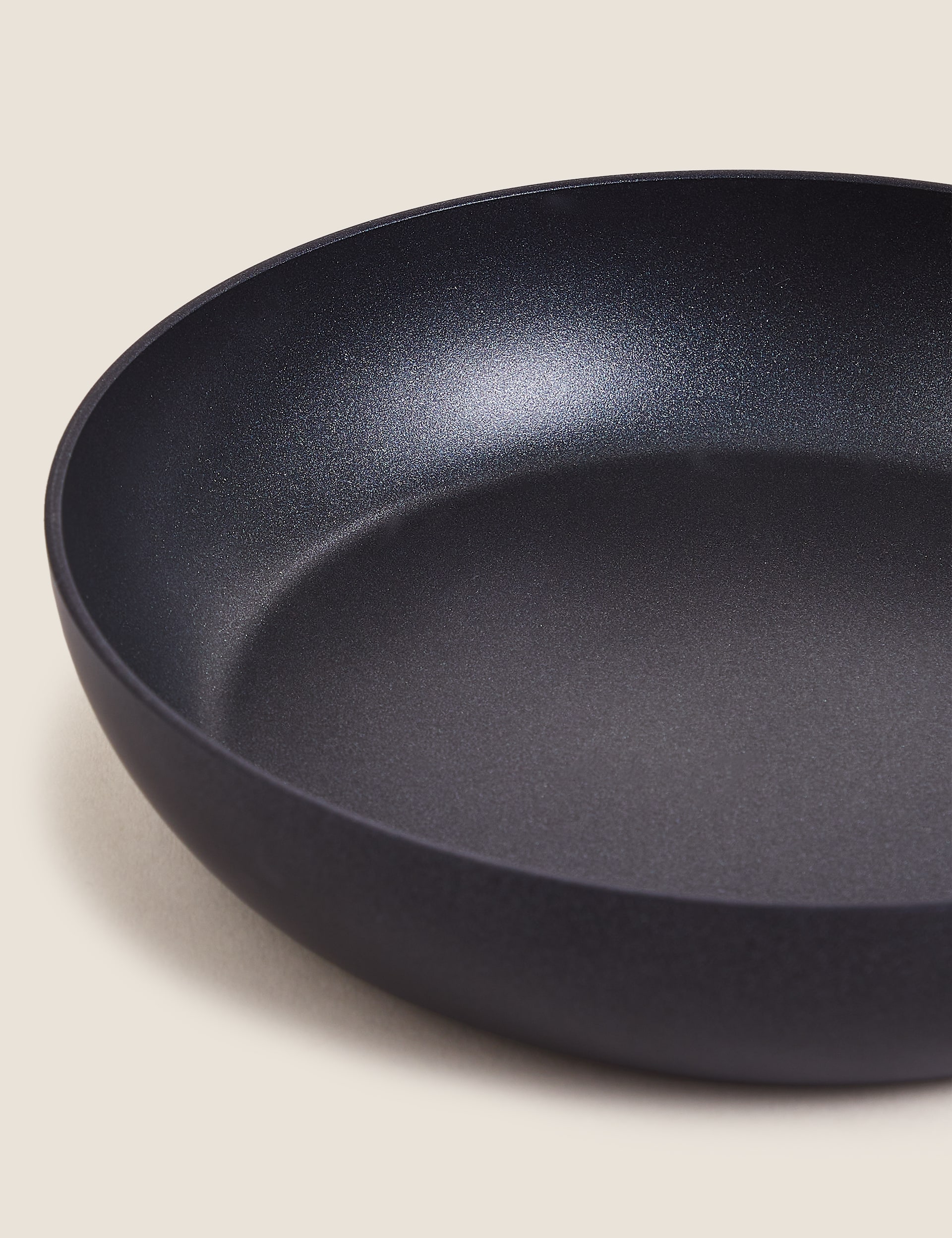 M&S Collection 2 Piece Black Aluminium Non-Stick Frying Pan Set, Black