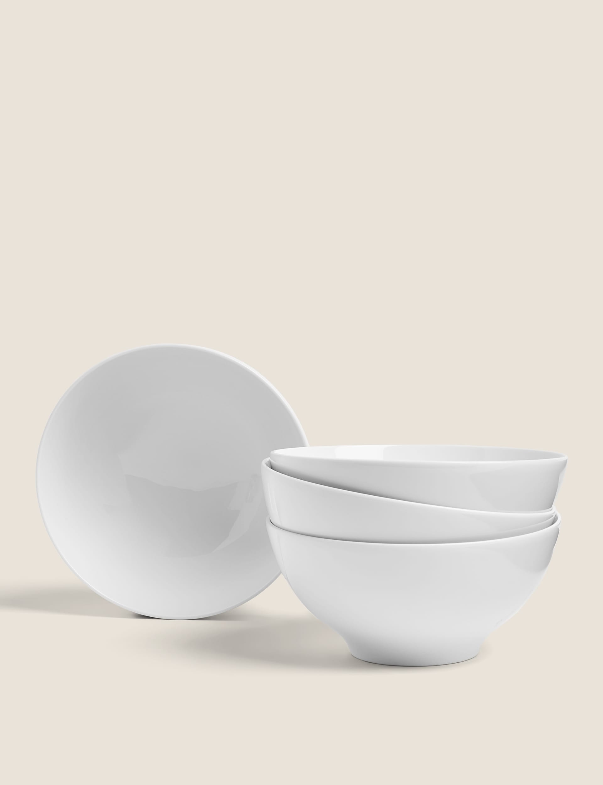 M&S Collection Set of 4 Maxim Cereal Bowls - White, White