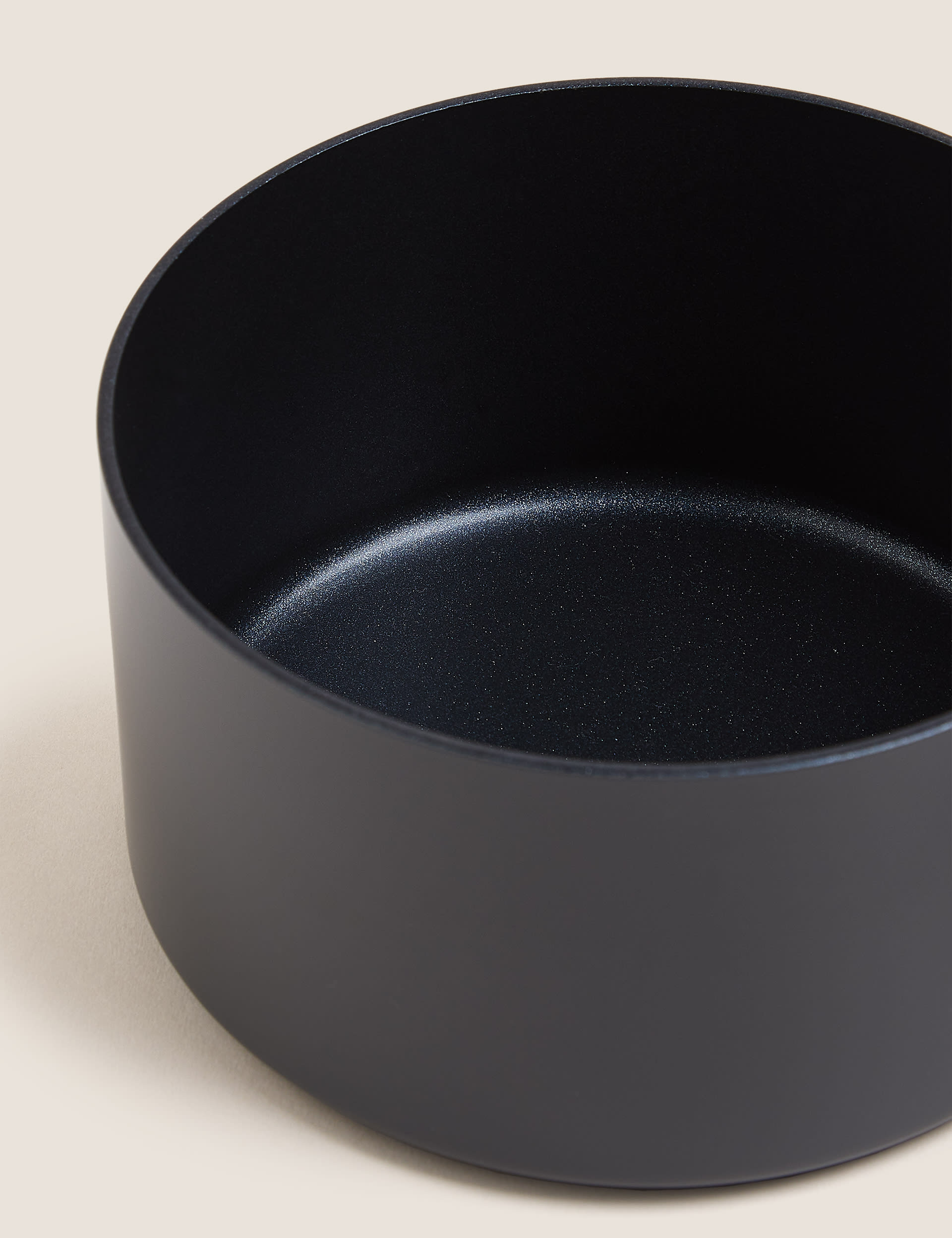 M&S Chef Hard Anodised 16cm Saucepan - Black Mix, Black Mix