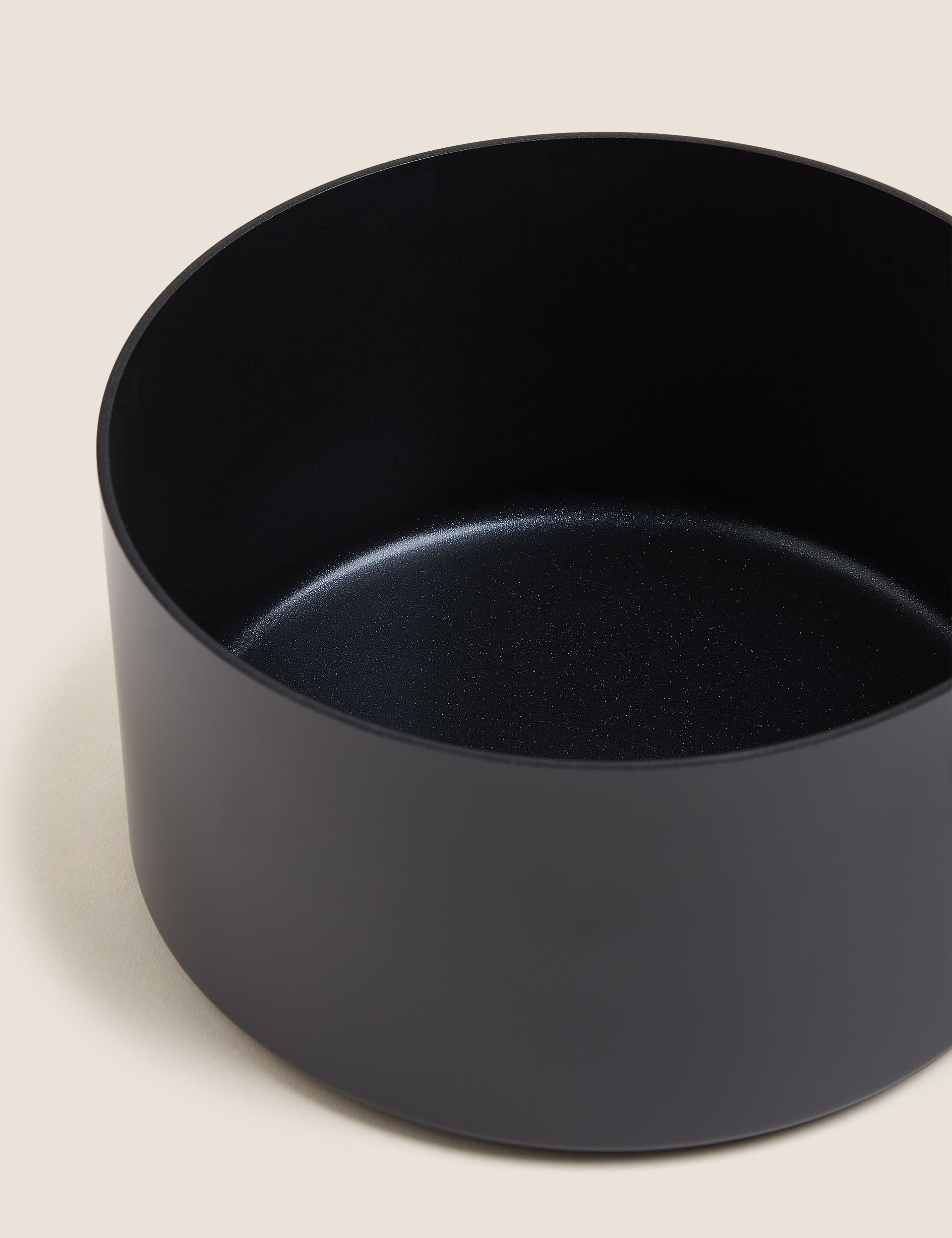 M&S Chef Hard Anodised 20cm Saucepan - Black Mix, Black Mix