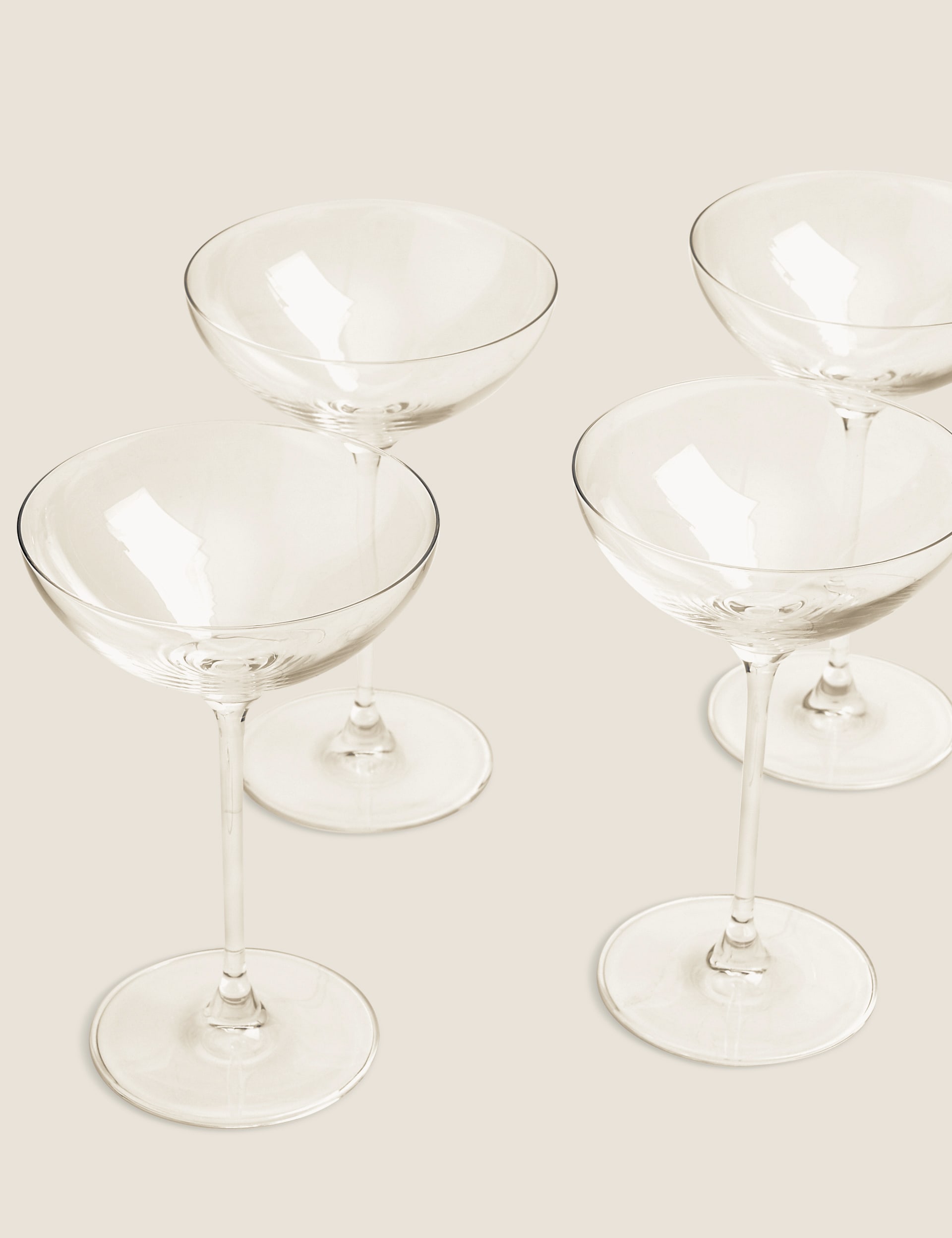 The Sommelier'S Edit Set of 4 Champagne Saucers - Clear, Clear