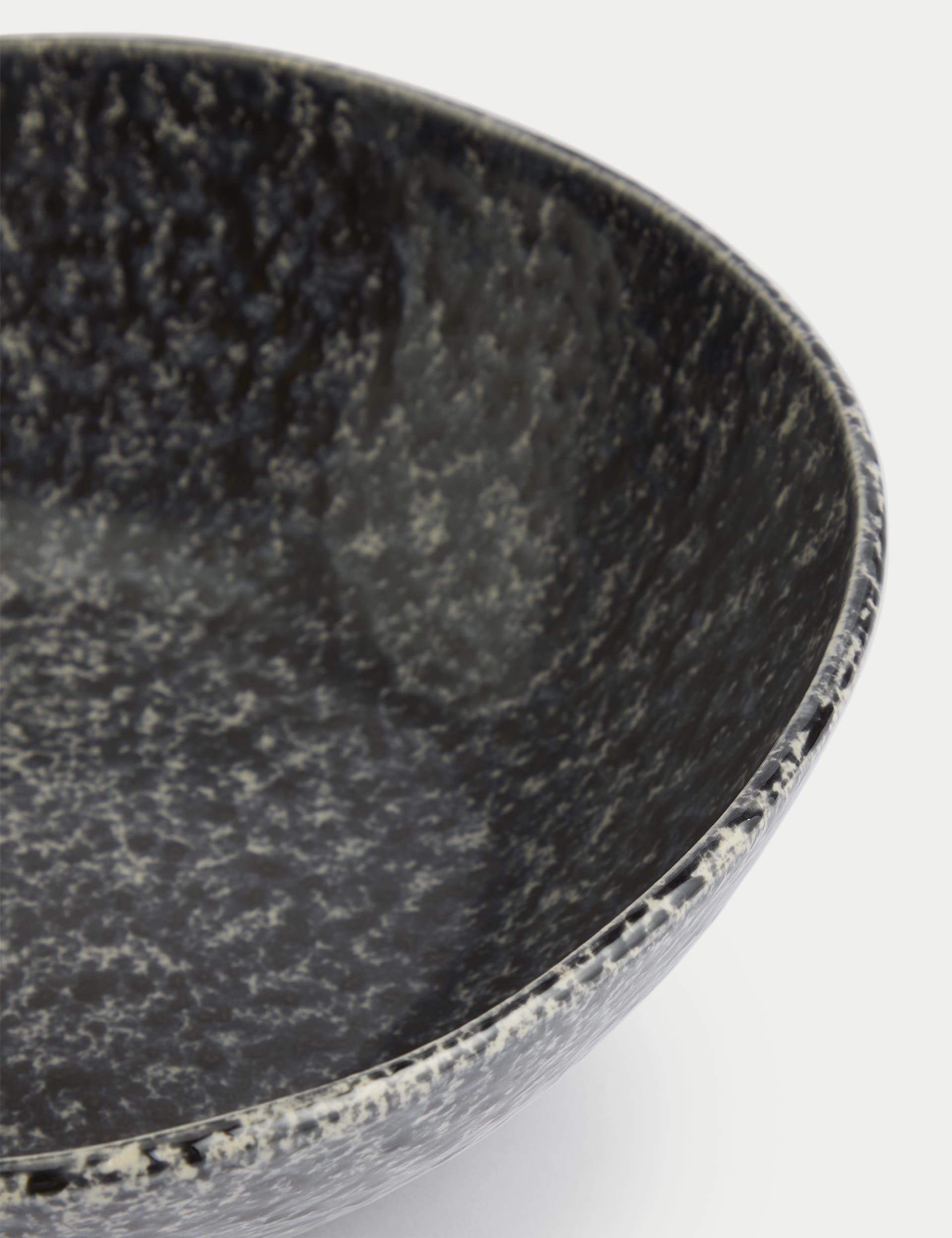 M&S Collection Extra Large Reactive Serving Bowl - Black, Black