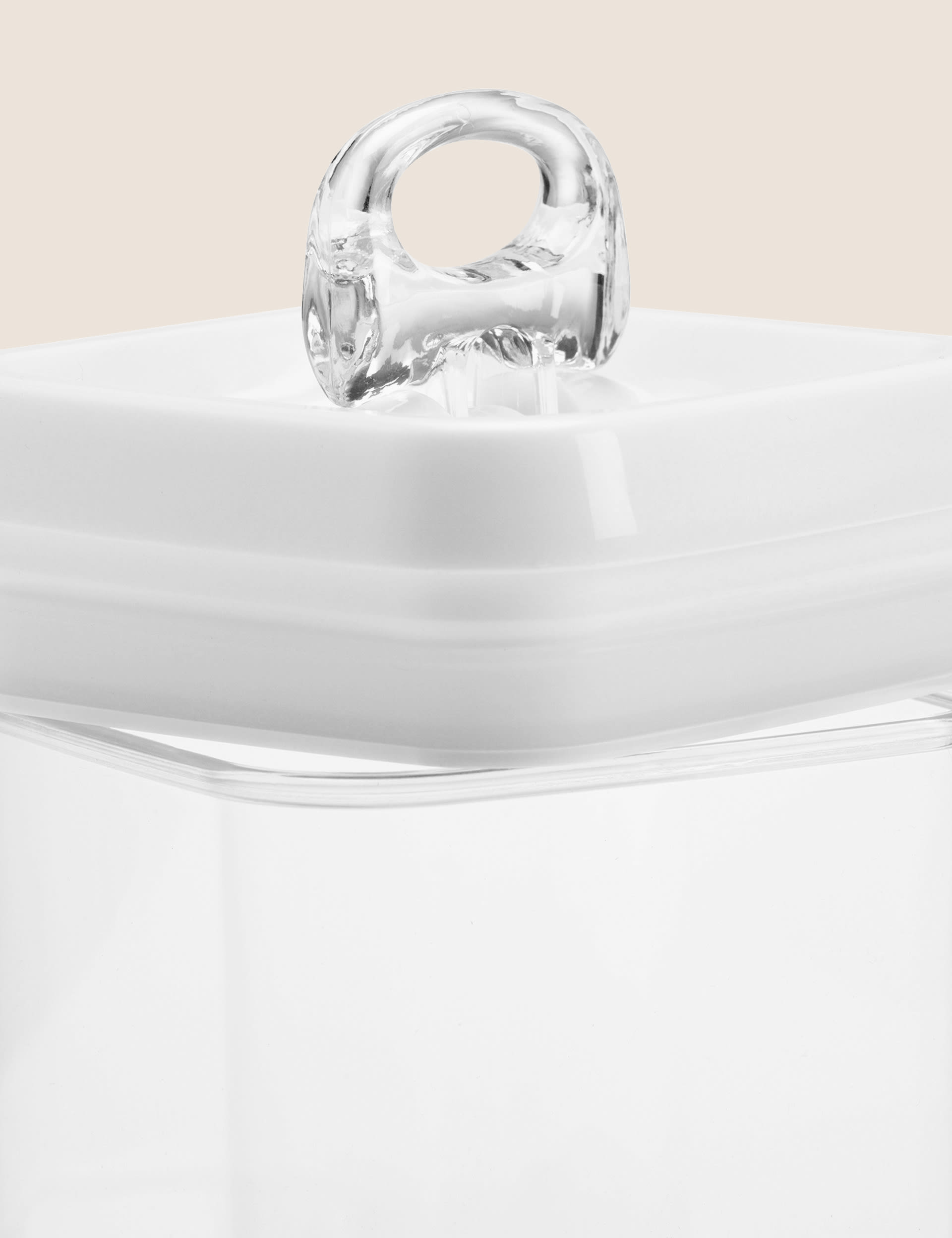 M&S Collection 0.5L Square Flip-Tight Food Storage - White Mix, White Mix