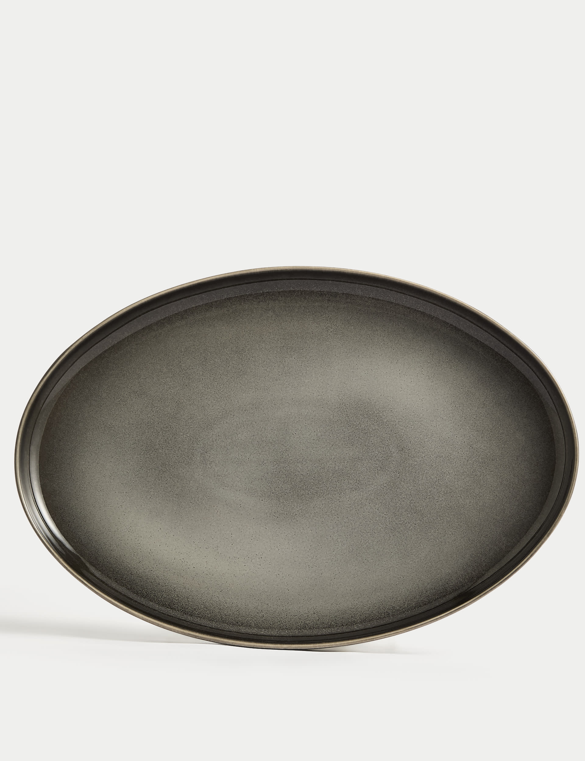 M&S Collection Amberley Reactive Platter - Grey, Grey,Navy