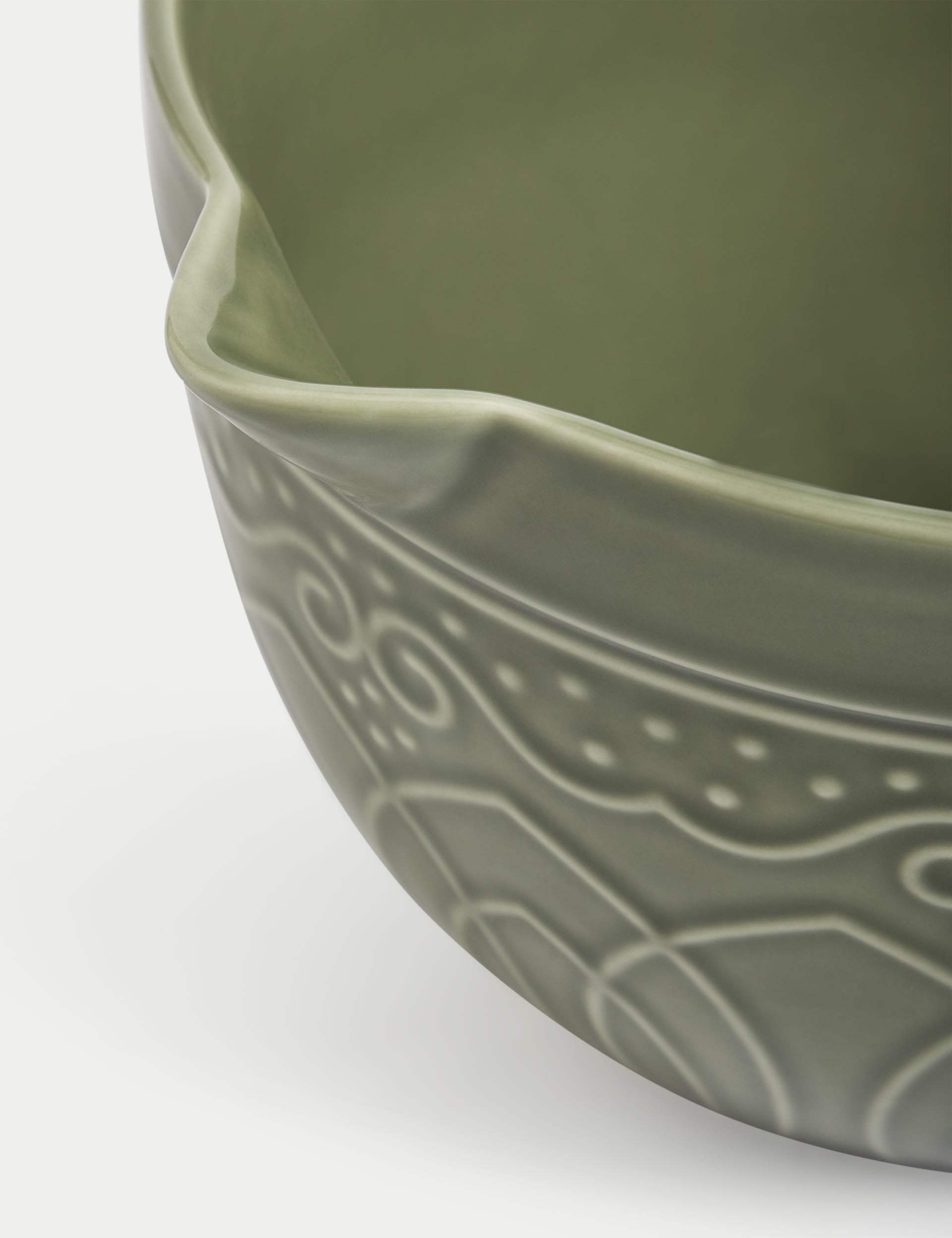 CeramicBatterBowl - Green, Green