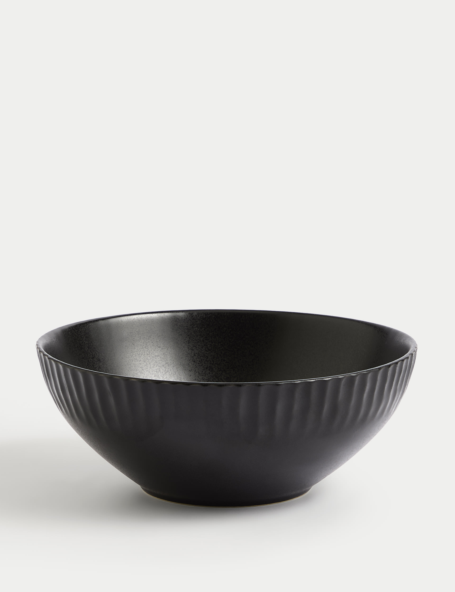 M&S Collection Set of 4 Textured Edge Pasta Bowls - Black, Black