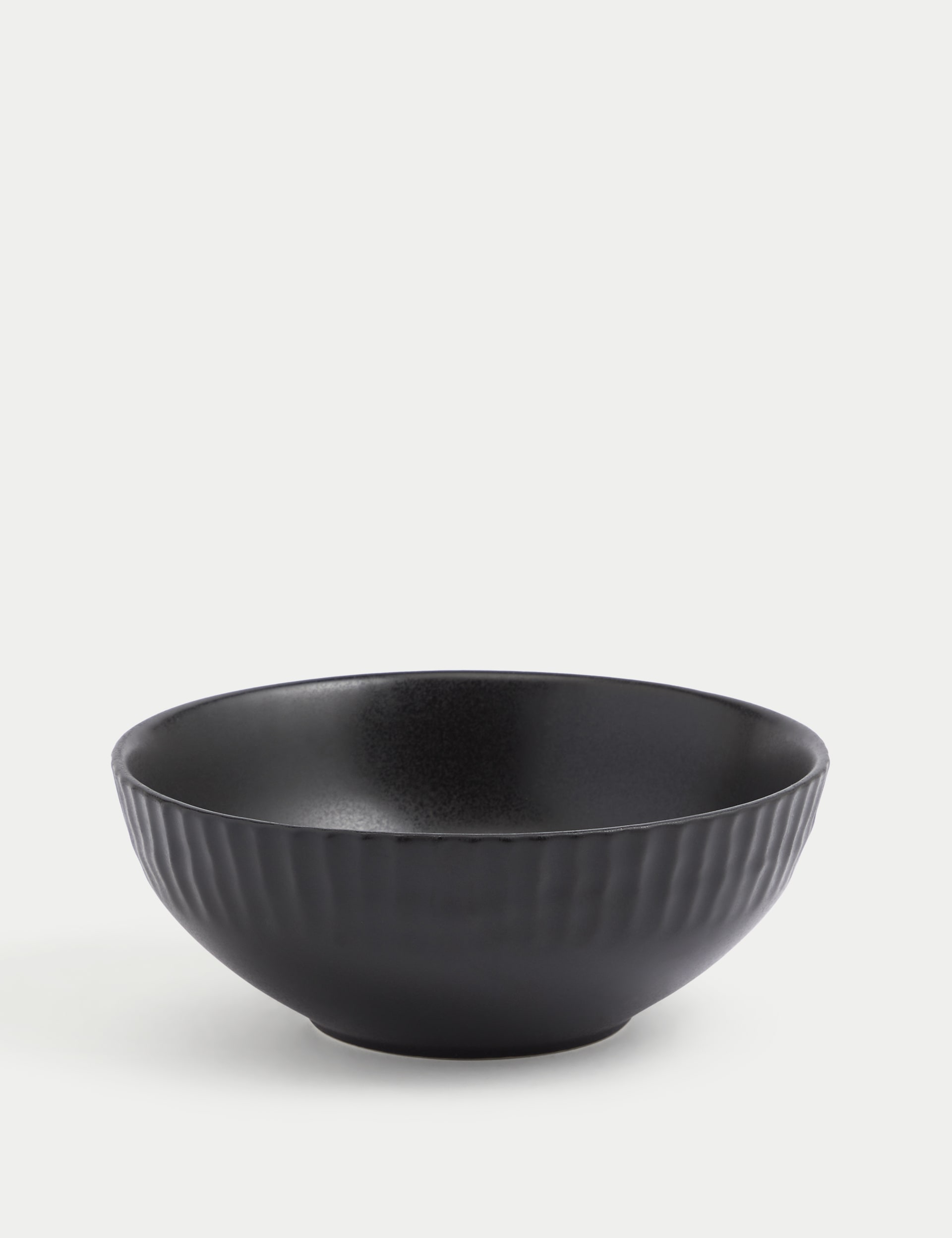 M&S Collection Set of 4 Textured Cereal Bowls - Black, Black