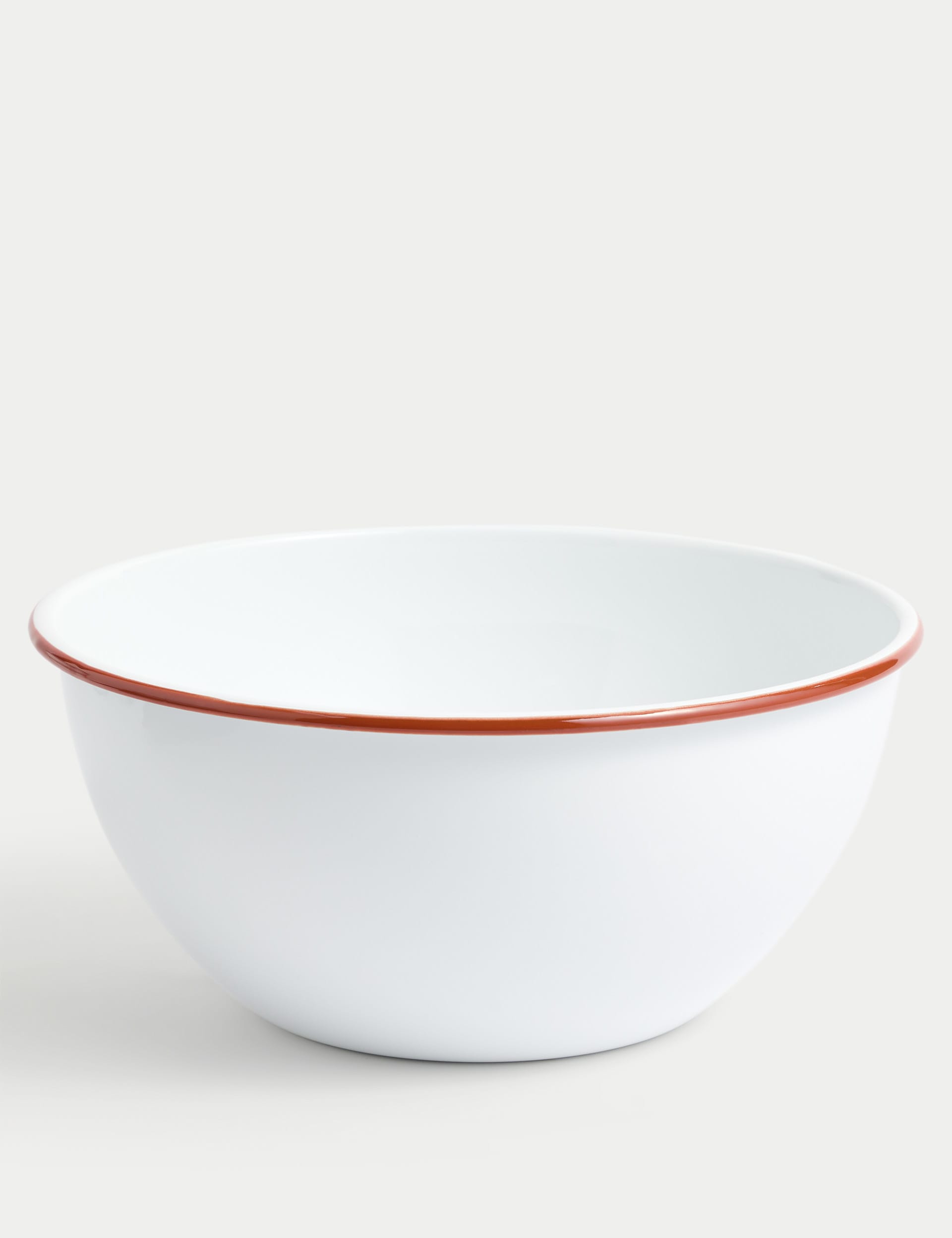 Enamel24cmLargeMixingBowl - White Mix, White Mix