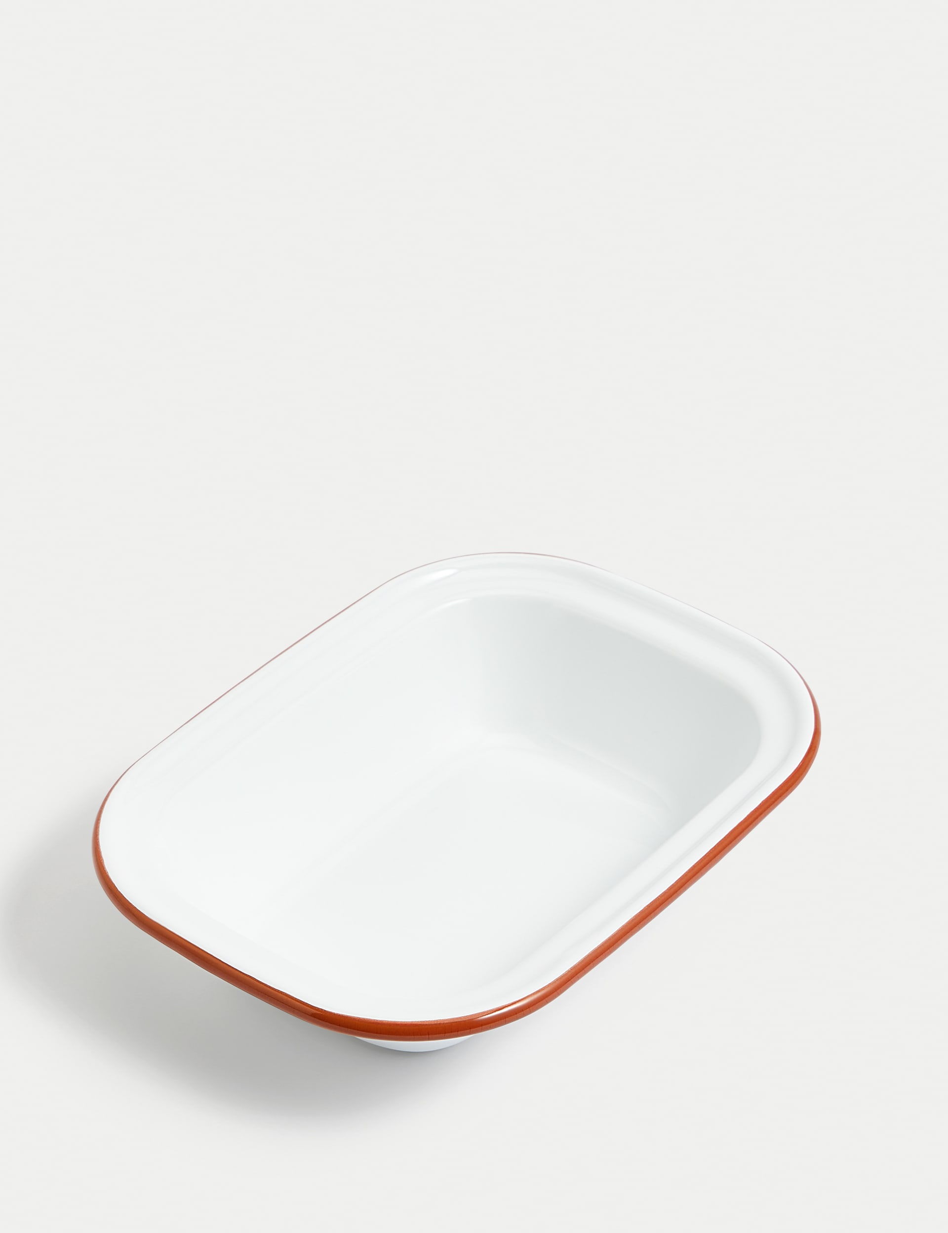 M&S Collection Enamel 24cm Pie Dish - White Mix, White Mix