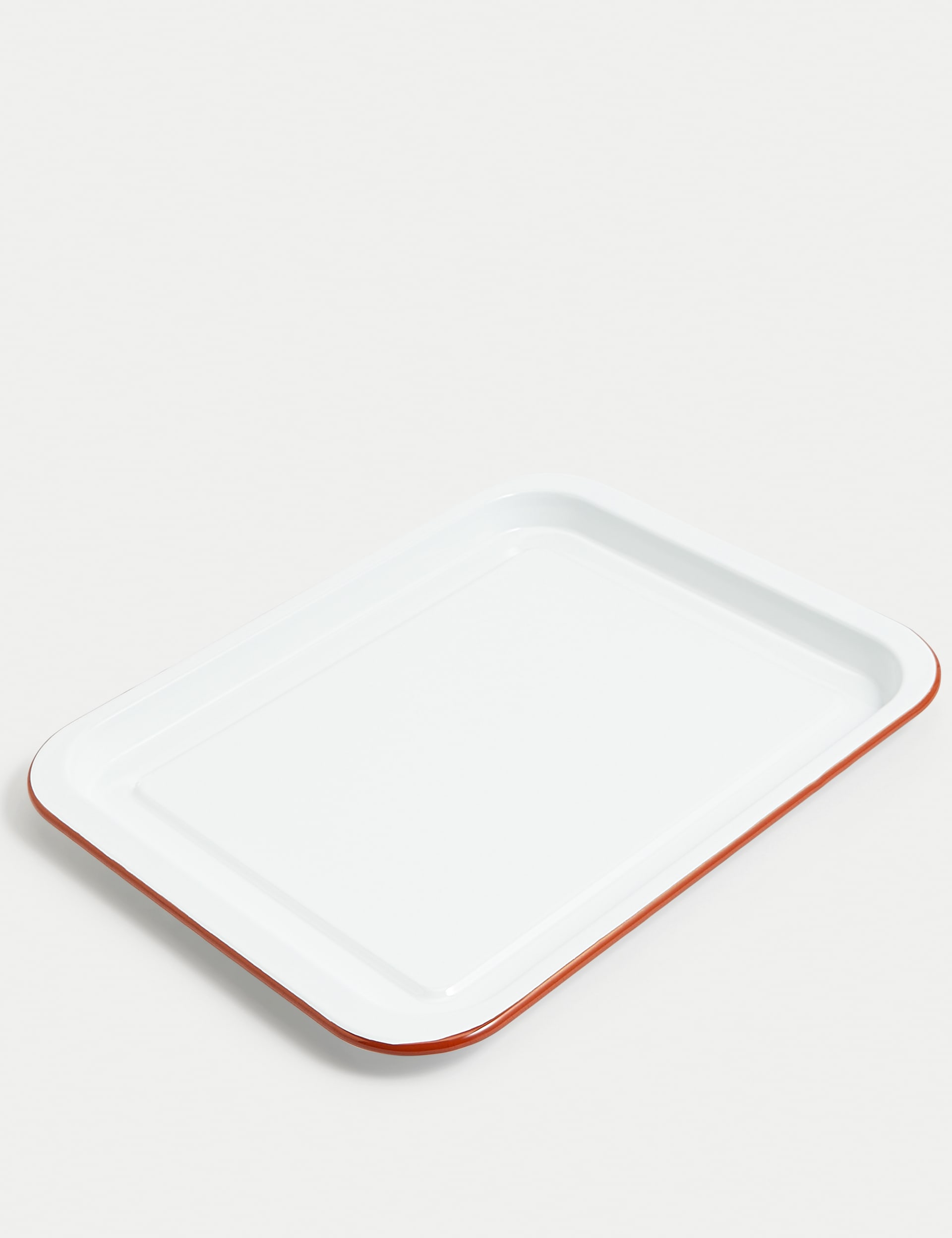 M&S Collection Enamel Oven Tray - White Mix, White Mix