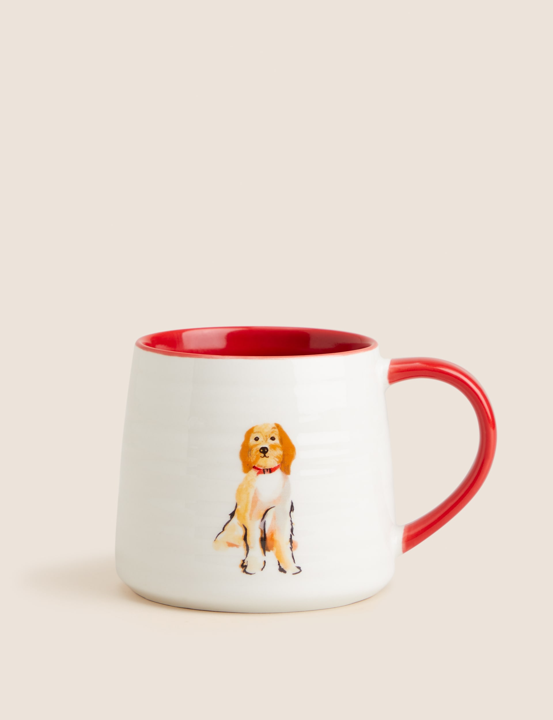 M&S Collection Cockapoo Dog Mug - Dark Red, Dark Red