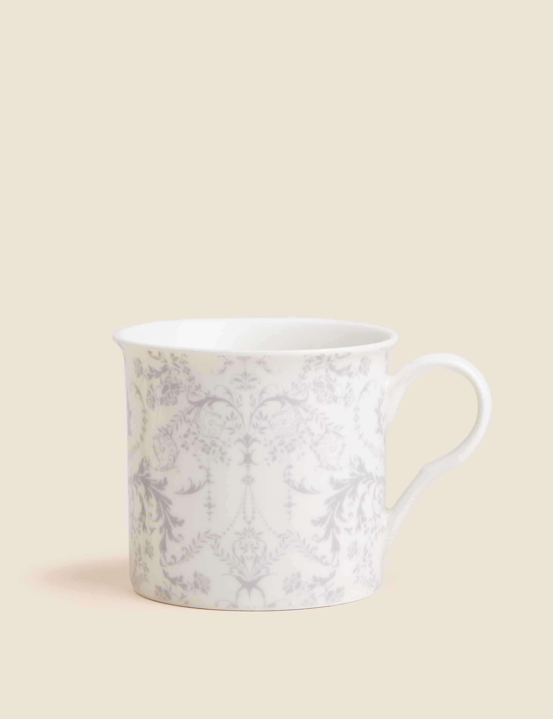 M&S Collection Set of 2 Palace Mugs - Grey/White, Grey/White,Grey