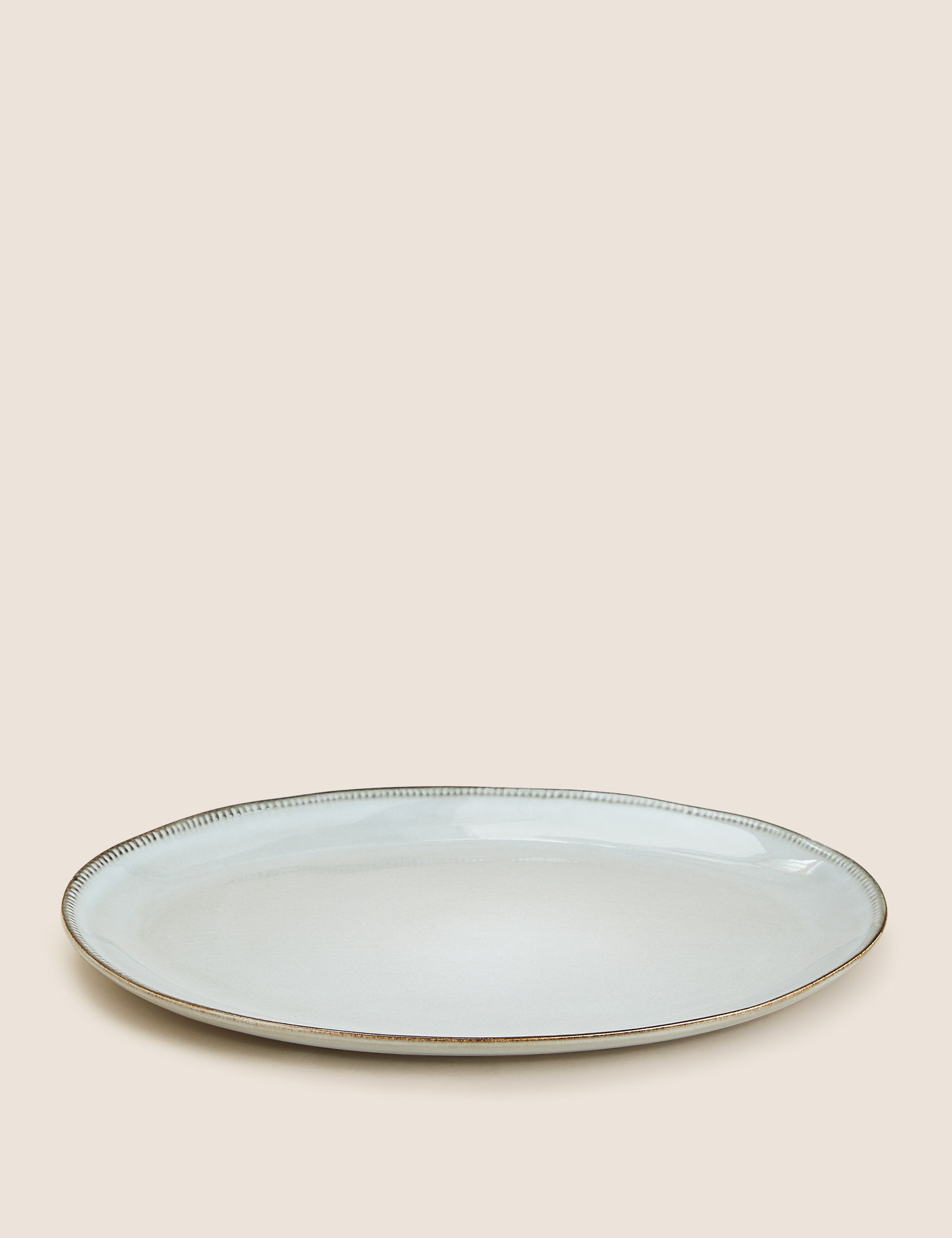 M&S X Fired Earth Stoneware Platter - Natural, Natural