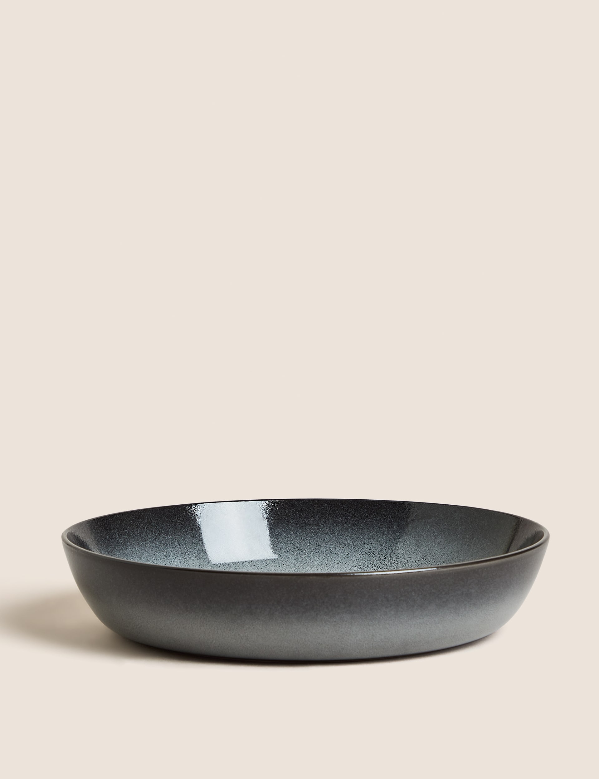 M&S Collection Set of 4 Amberley Reactive Pasta Bowls - Grey, Navy,Grey,Natural