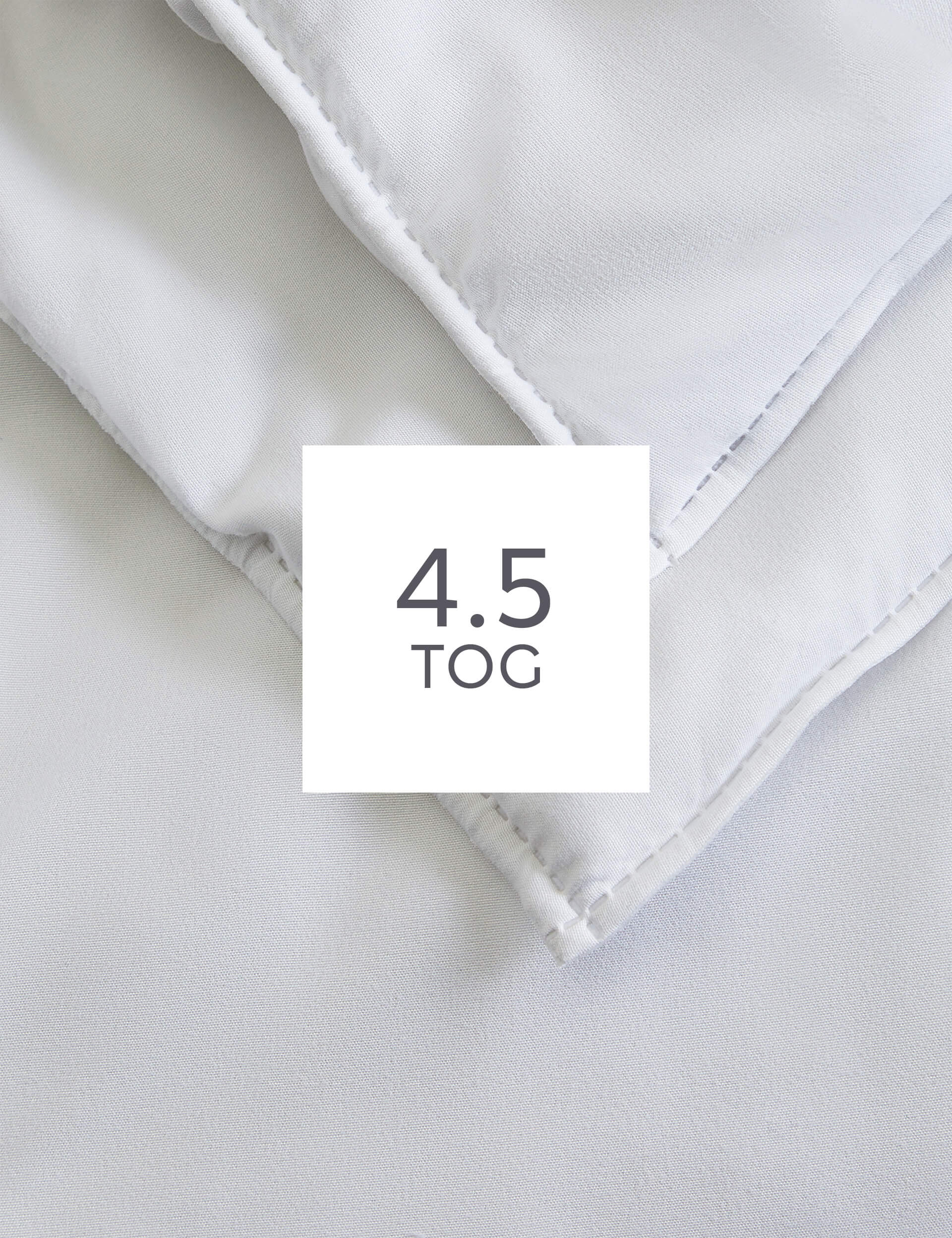 M&S Collection Microfibre 4.5 Tog Duvet - 6FT - White, White